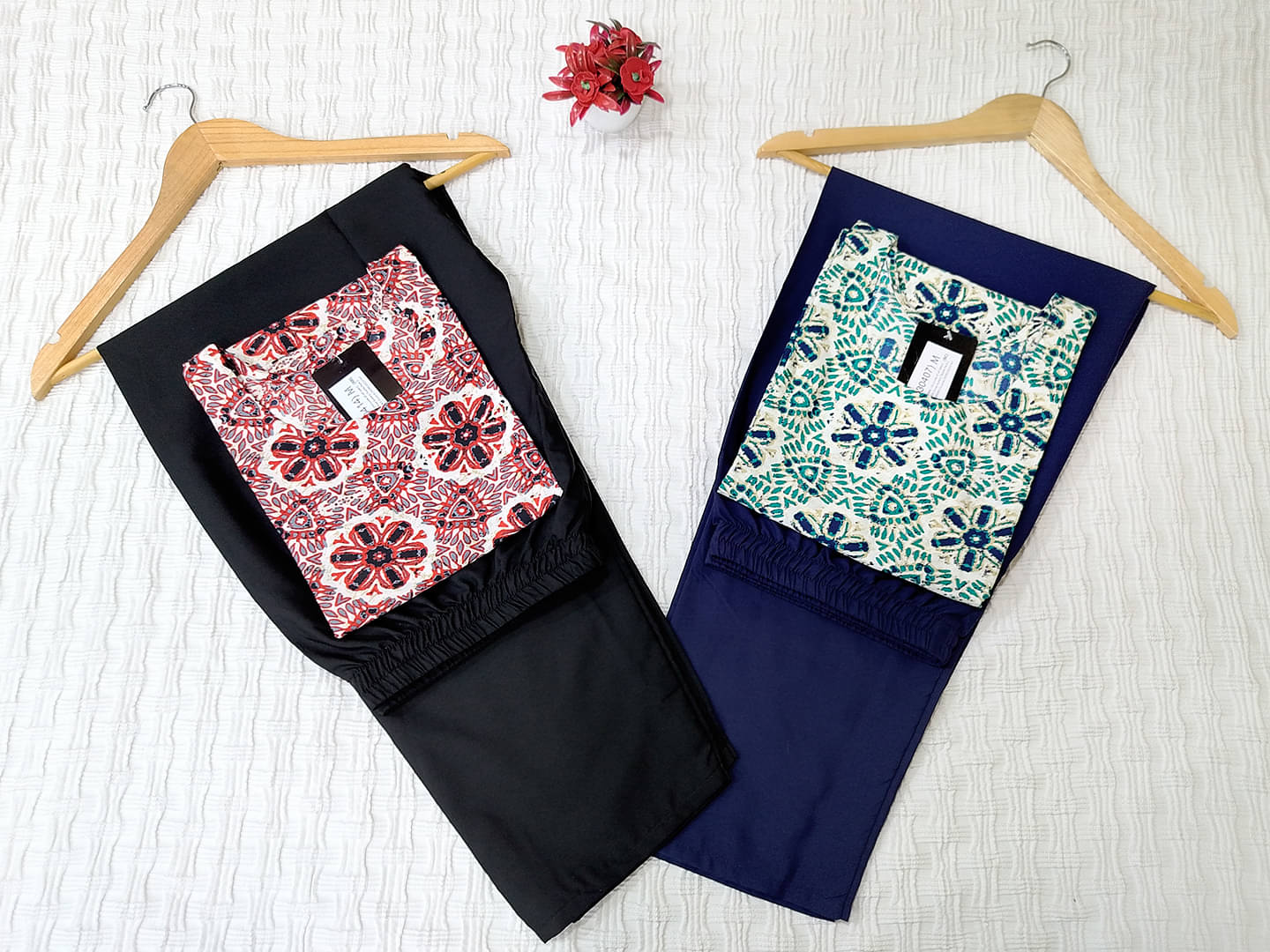 Ethnicbasket Crepe Printed Kurti With Pants Women's Stitched Salwar Suit - Teal ( Pack of 2 )     			Ethnicbasket Crepe Printed Kurti With Pants Women's Stitched Salwar Suit - Teal ( Pack of 2 )