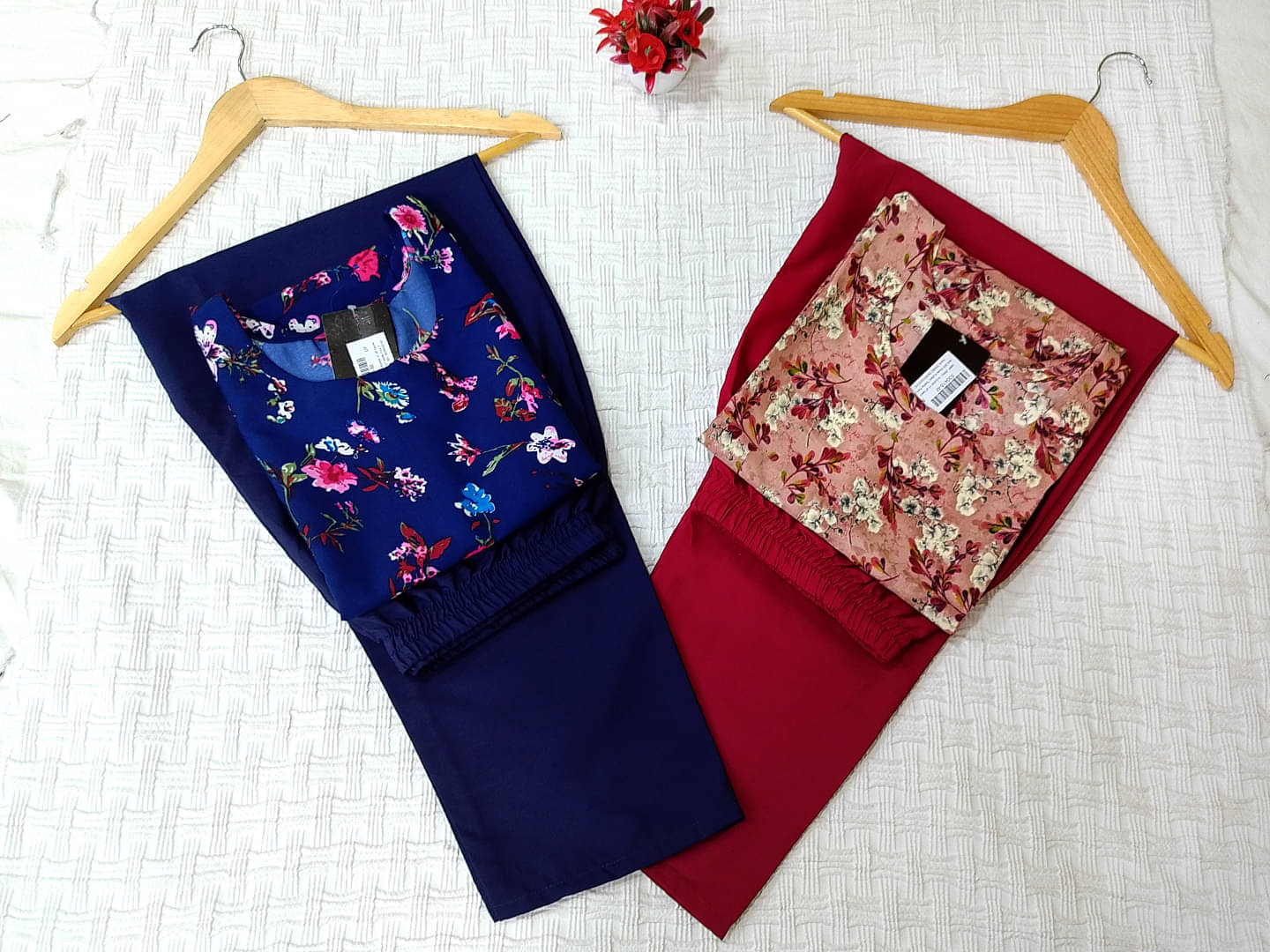 Ethnicbasket Crepe Printed Kurti With Pants Women's Stitched Salwar Suit - Blue ( Pack of 2 )     			Ethnicbasket Crepe Printed Kurti With Pants Women's Stitched Salwar Suit - Blue ( Pack of 2 )