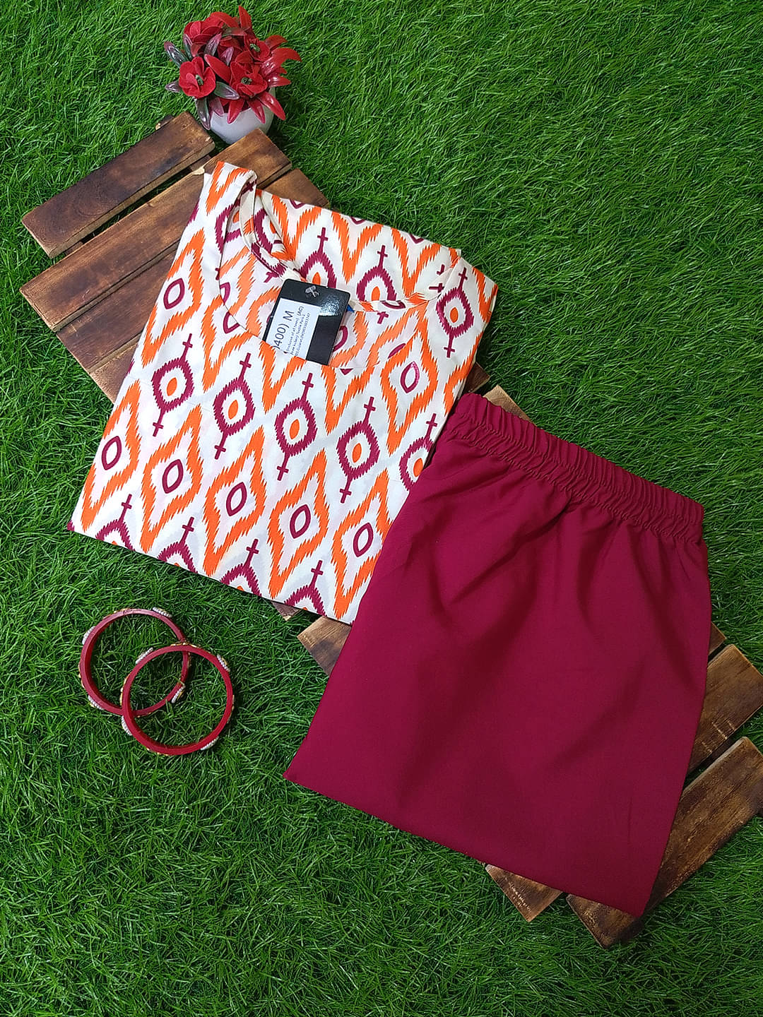 Ethnicbasket Crepe Printed Kurti With Pants Women's Stitched Salwar Suit - Multicoloured ( Pack of 1 )     			Ethnicbasket Crepe Printed Kurti With Pants Women's Stitched Salwar Suit - Multicoloured ( Pack of 1 )