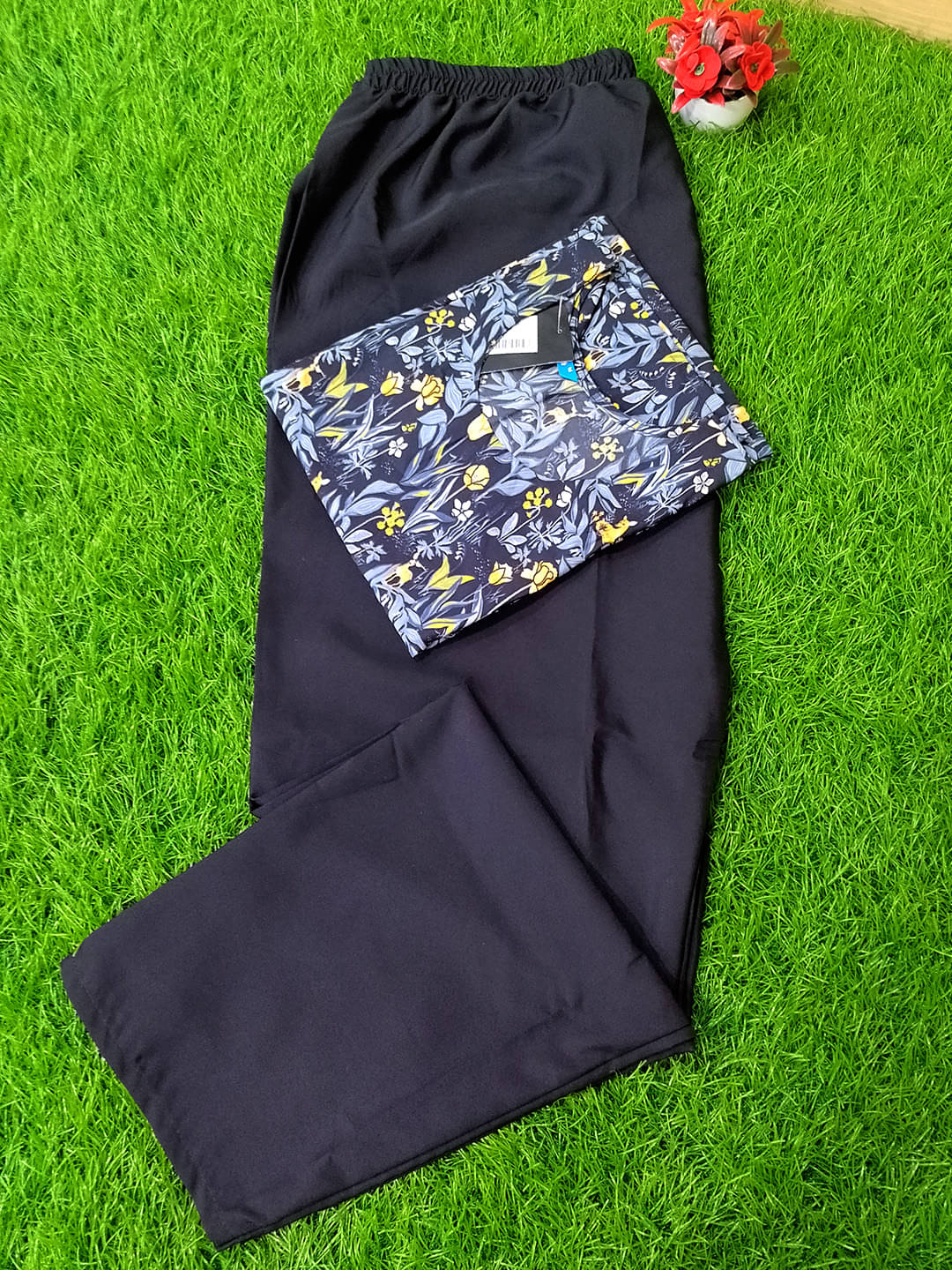 Ethnicbasket Crepe Printed Kurti With Pants Women's Stitched Salwar Suit - Black ( Pack of 1 )     			Ethnicbasket Crepe Printed Kurti With Pants Women's Stitched Salwar Suit - Black ( Pack of 1 )