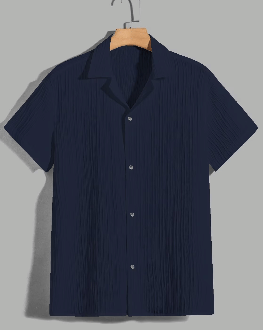     			AAPSKA Poly Cotton Regular Fit Self Design Half Sleeves Men's Casual Shirt - Blue ( Pack of 1 )