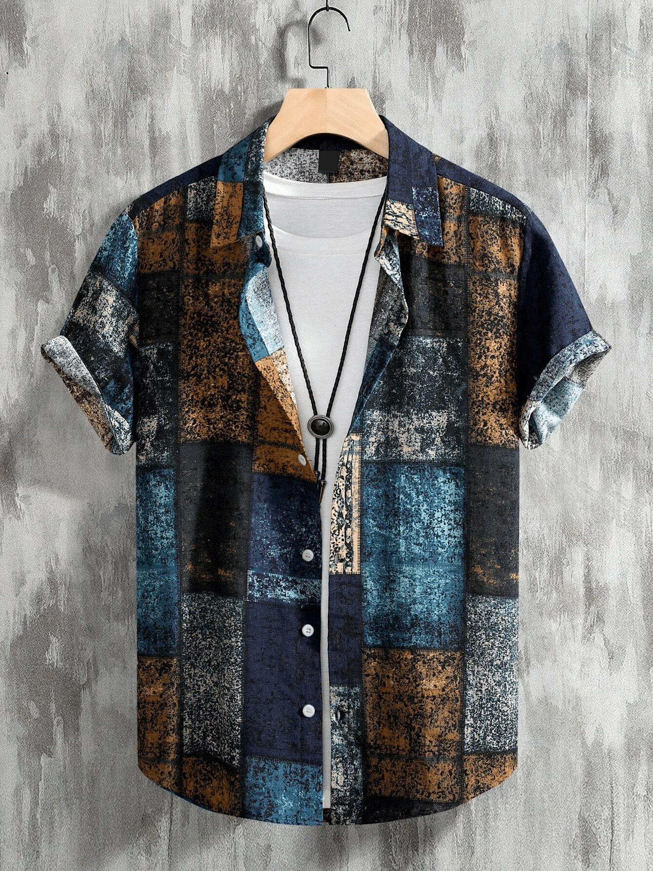     			AAPSKA Poly Cotton Regular Fit Printed Half Sleeves Men's Casual Shirt - Blue ( Pack of 1 )