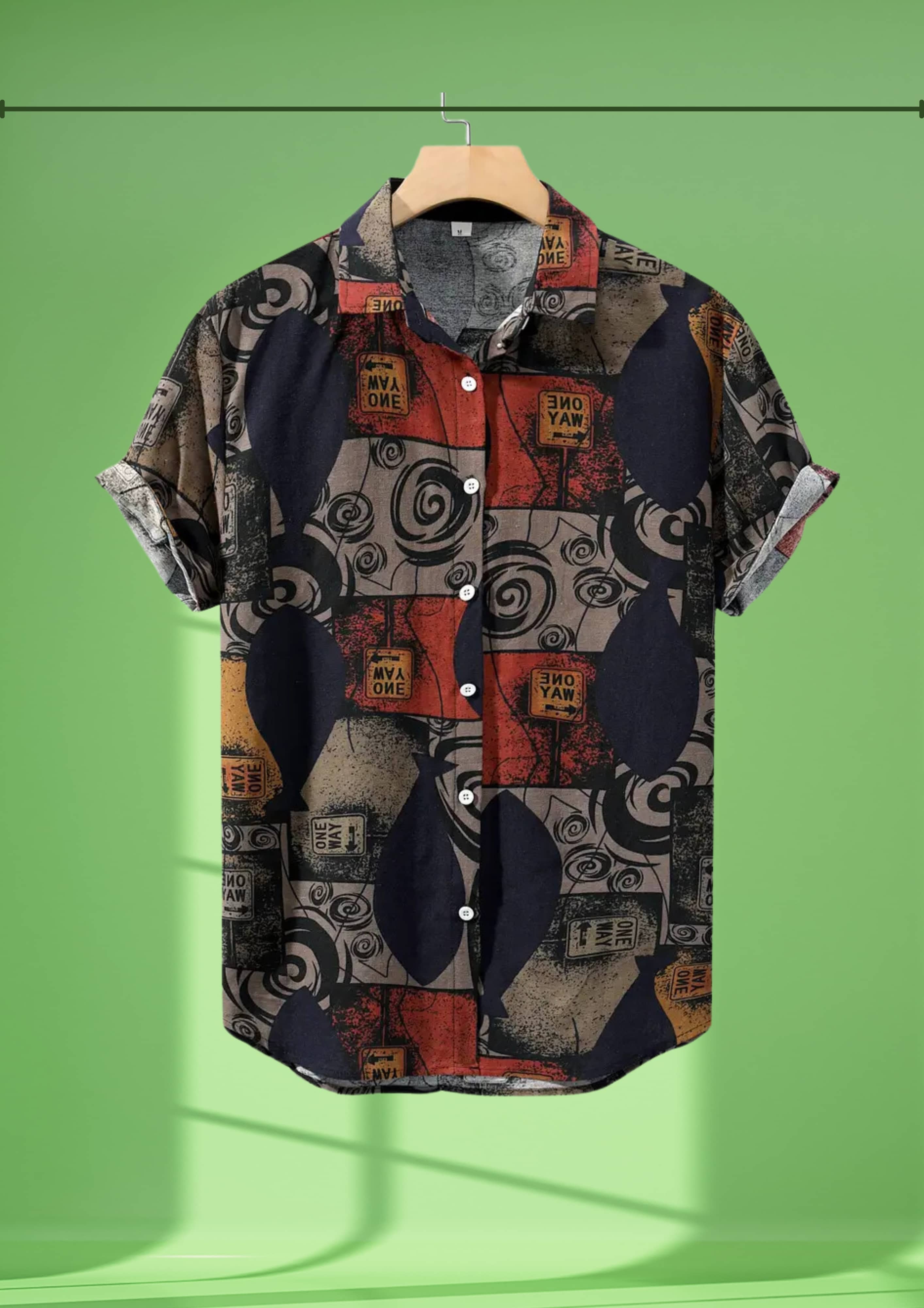 AAPSKA Poly Cotton Regular Fit Printed Half Sleeves Men's Casual Shirt - Blue ( Pack of 1 )