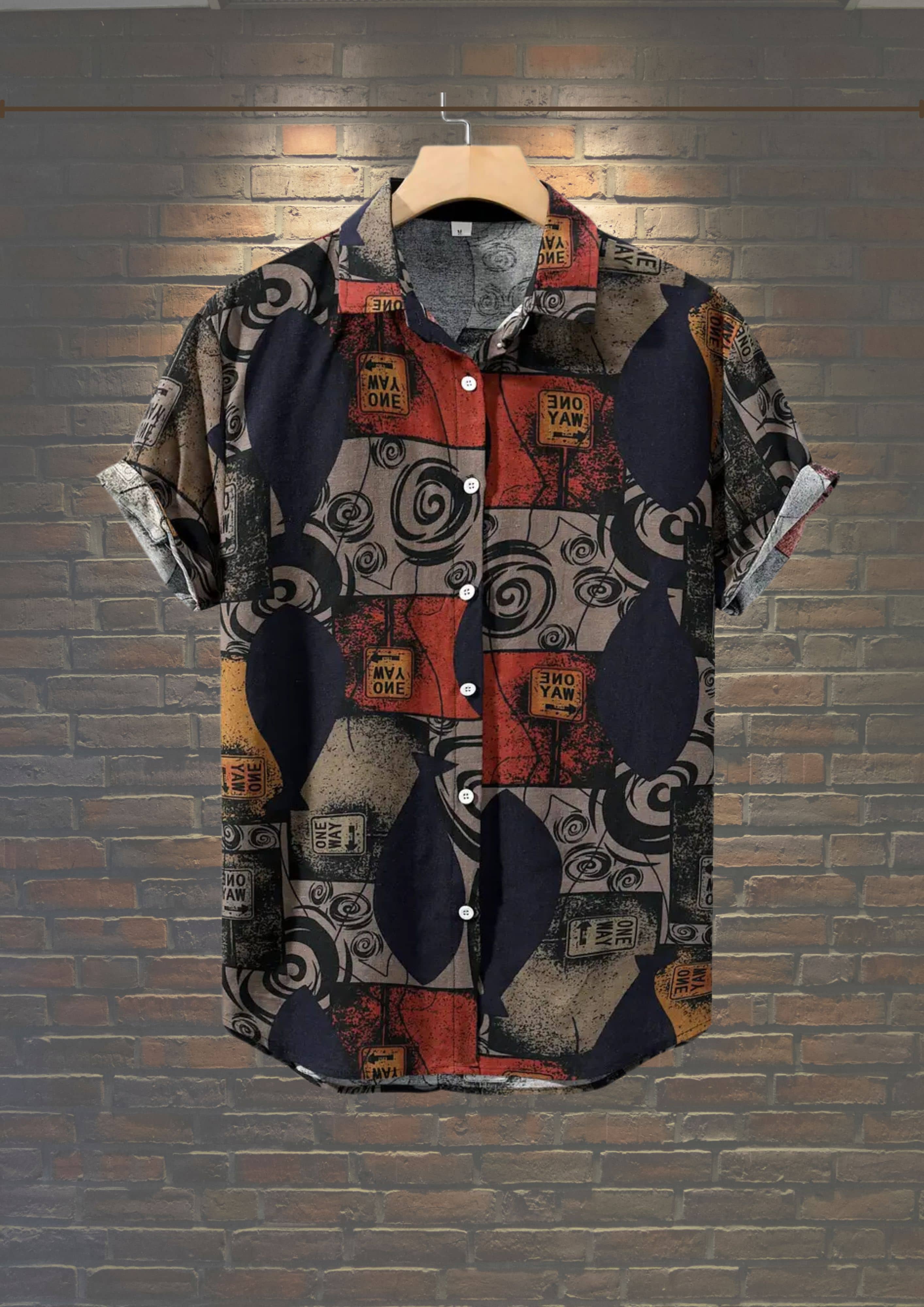 AAPSKA Poly Cotton Regular Fit Printed Half Sleeves Men's Casual Shirt - Blue ( Pack of 1 )