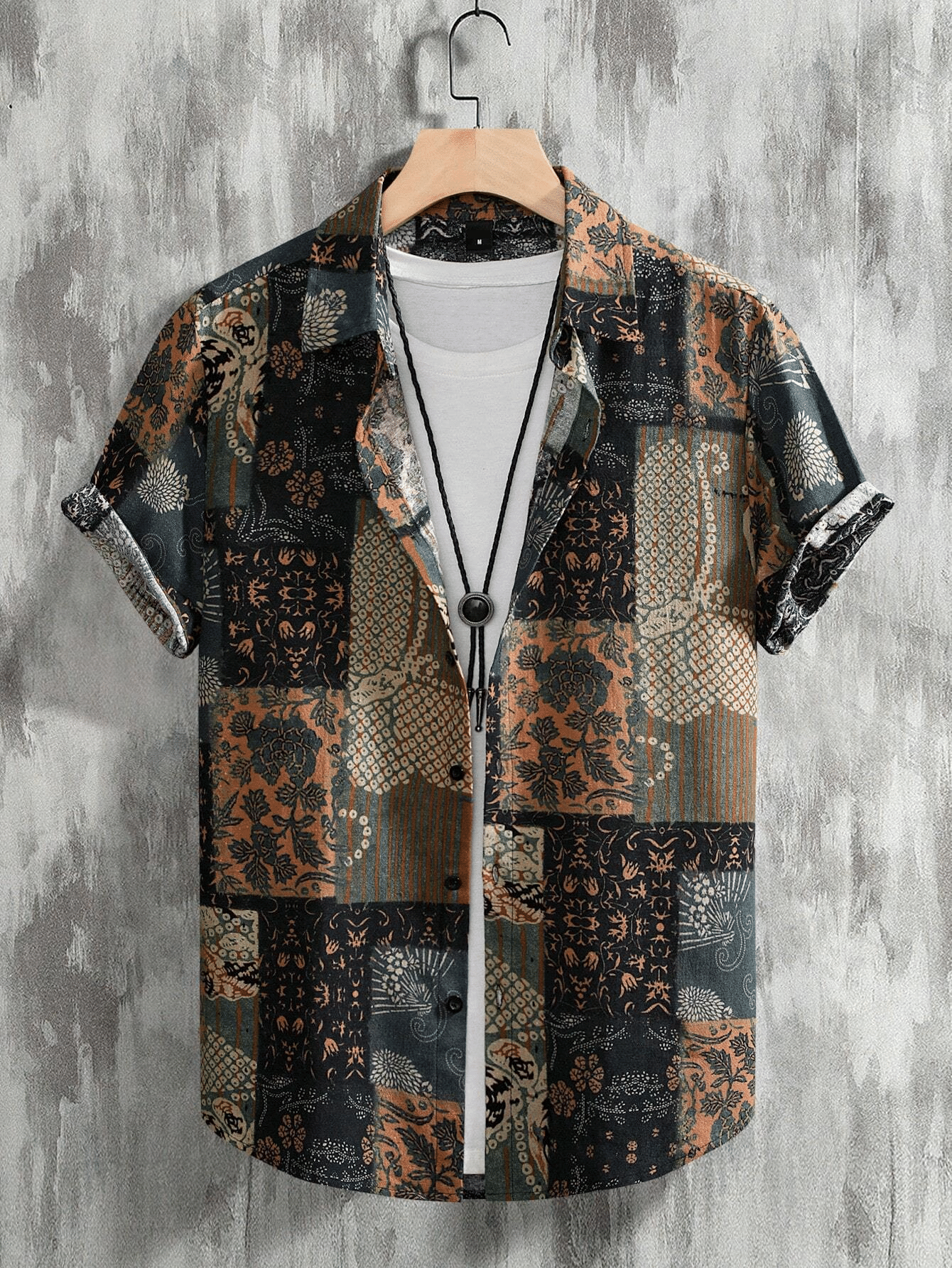     			AAPSKA Poly Cotton Regular Fit Printed Half Sleeves Men's Casual Shirt - Black ( Pack of 1 )