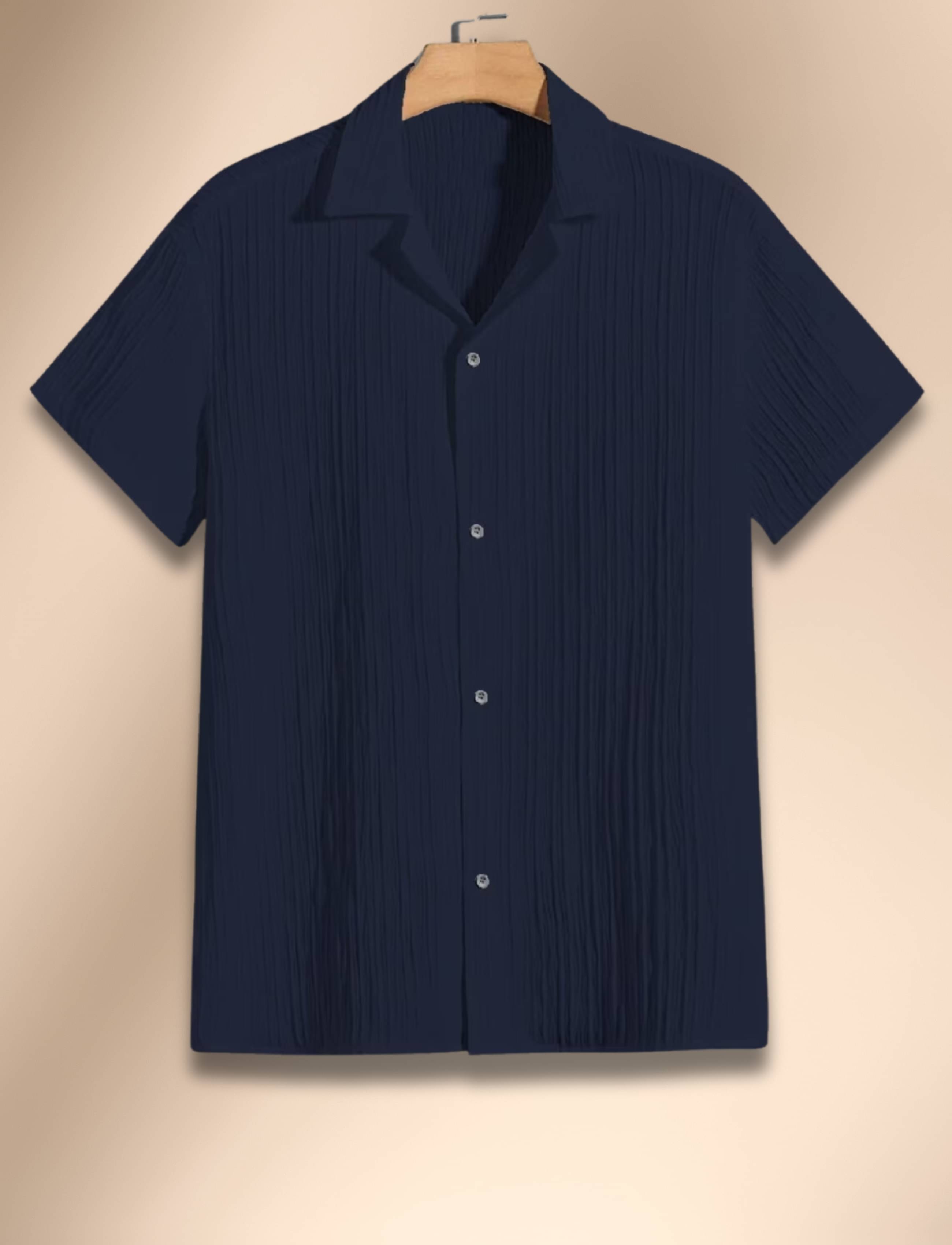 AAPSKA Poly Cotton Regular Fit Striped Half Sleeves Men's Casual Shirt - Blue ( Pack of 1 ) AAPSKA Poly Cotton Regular Fit Striped Half Sleeves Men's Casual Shirt - Blue ( Pack of 1 )