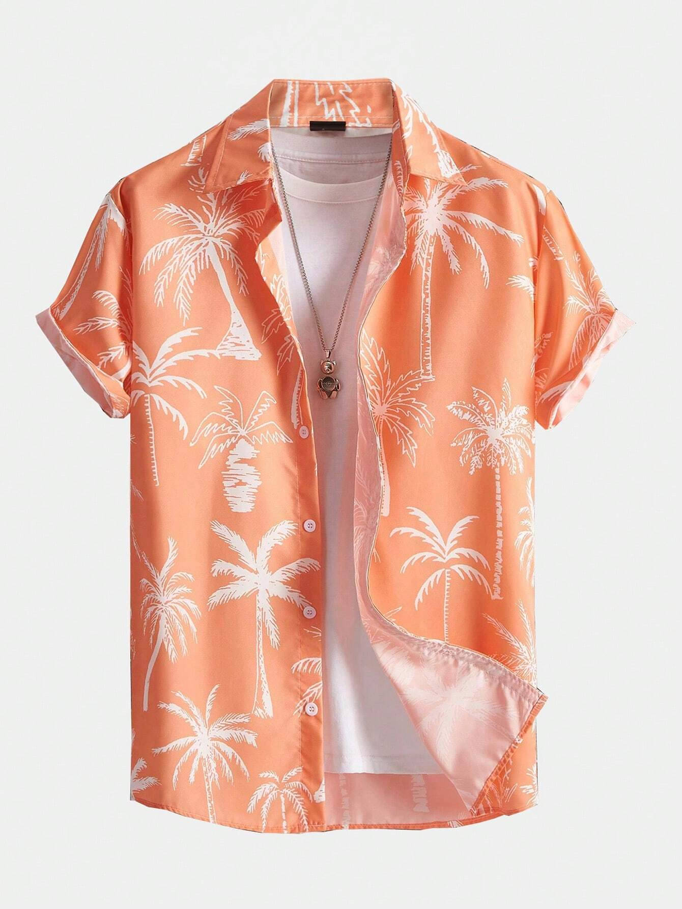 AAPSKA Poly Cotton Regular Fit Printed Half Sleeves Men's Casual Shirt - Orange ( Pack of 1 ) AAPSKA Poly Cotton Regular Fit Printed Half Sleeves Men's Casual Shirt - Orange ( Pack of 1 )