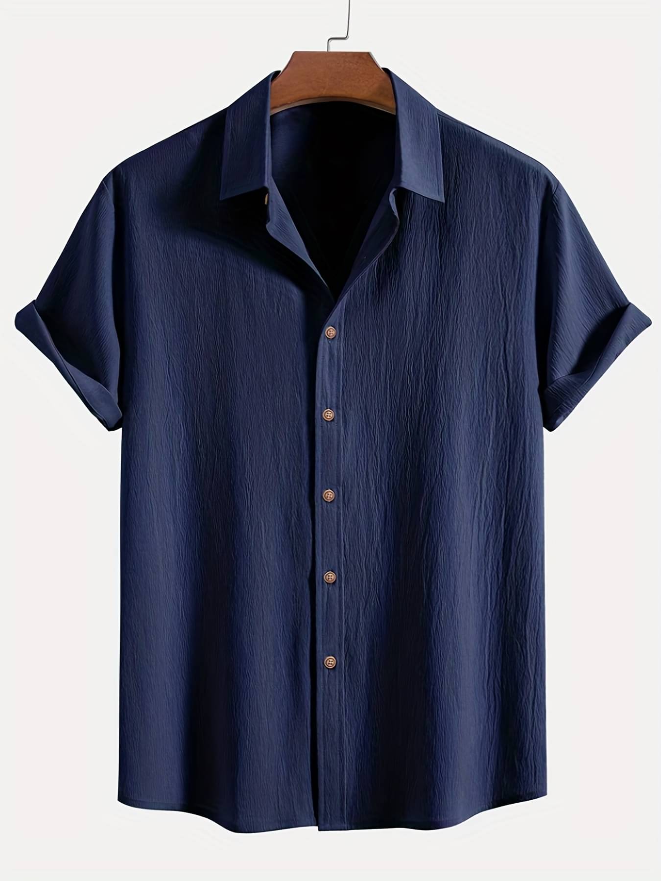 AAPSKA Poly Cotton Regular Fit Self Design Half Sleeves Men's Casual Shirt - Blue ( Pack of 1 )     			AAPSKA Poly Cotton Regular Fit Self Design Half Sleeves Men's Casual Shirt - Blue ( Pack of 1 )