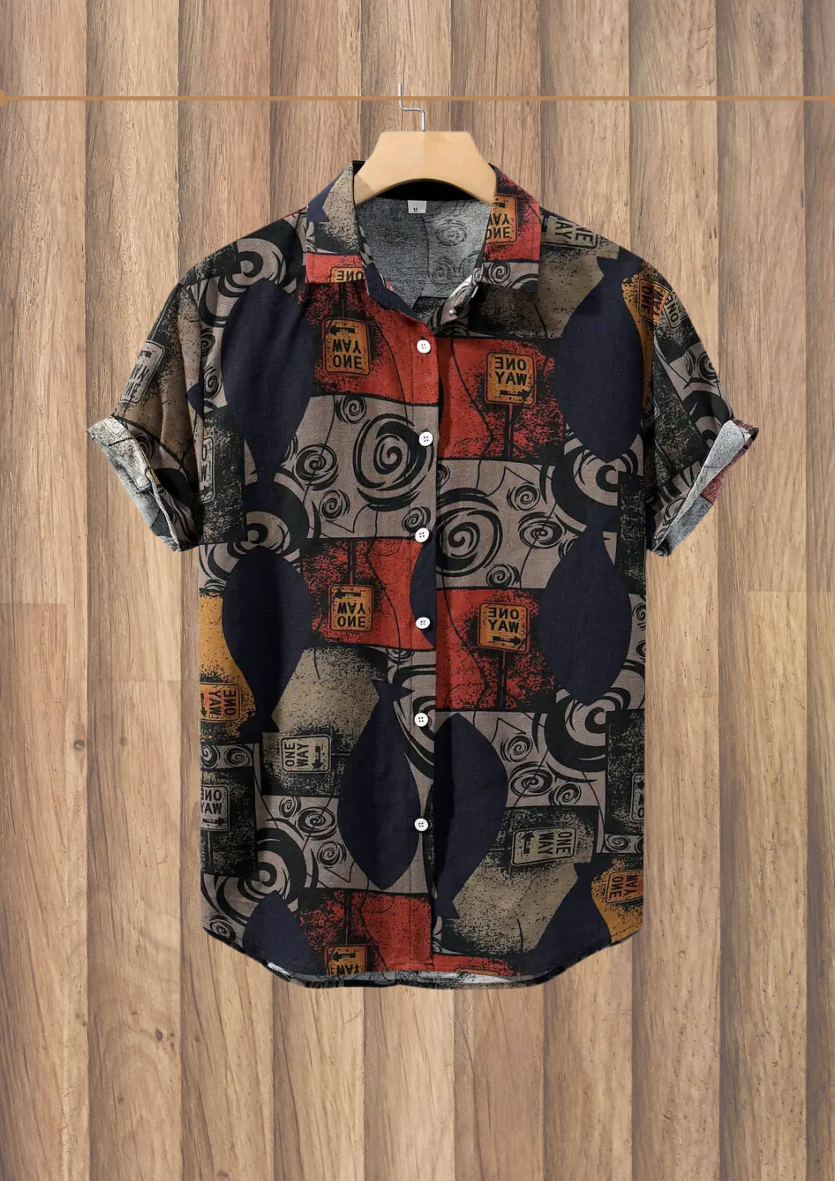 AAPSKA Poly Cotton Regular Fit Printed Half Sleeves Men's Casual Shirt - Blue ( Pack of 1 )