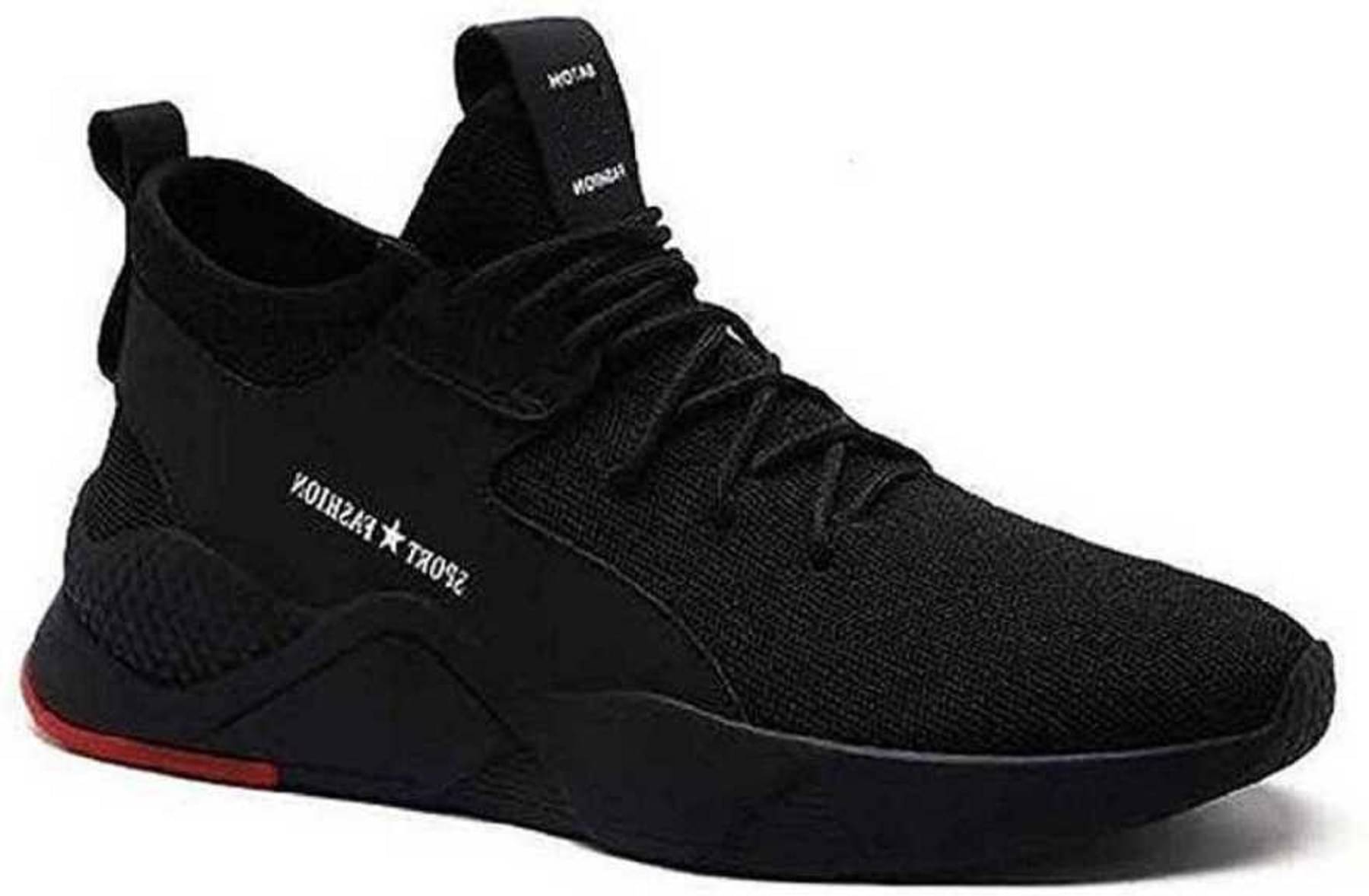     			Bersache - Black Boy's Running Shoes ( 1 Pair )