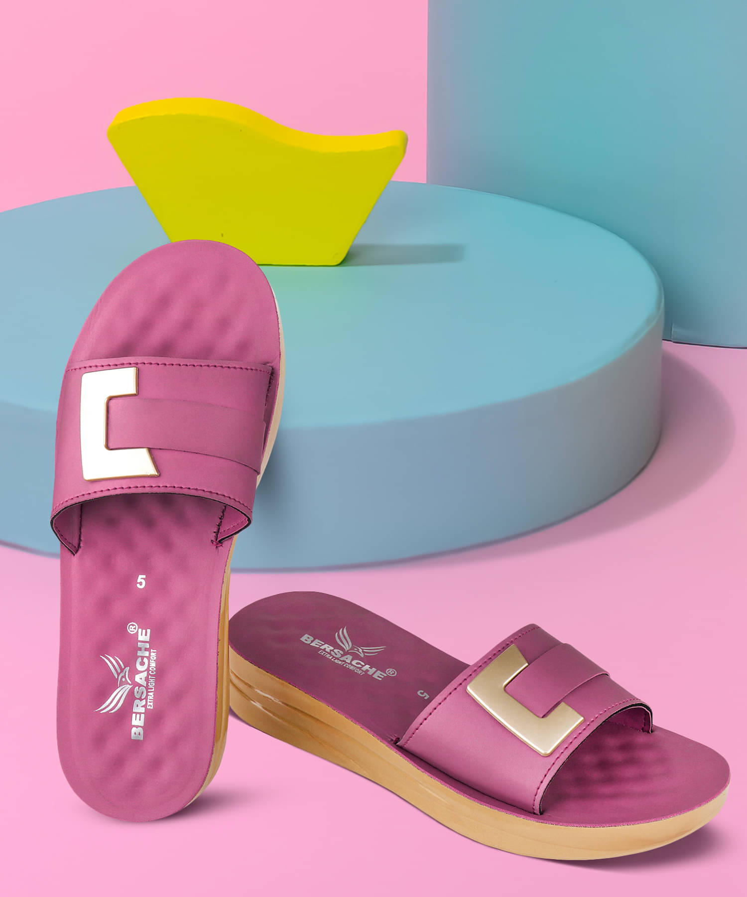     			Bersache Pink Women's Flats