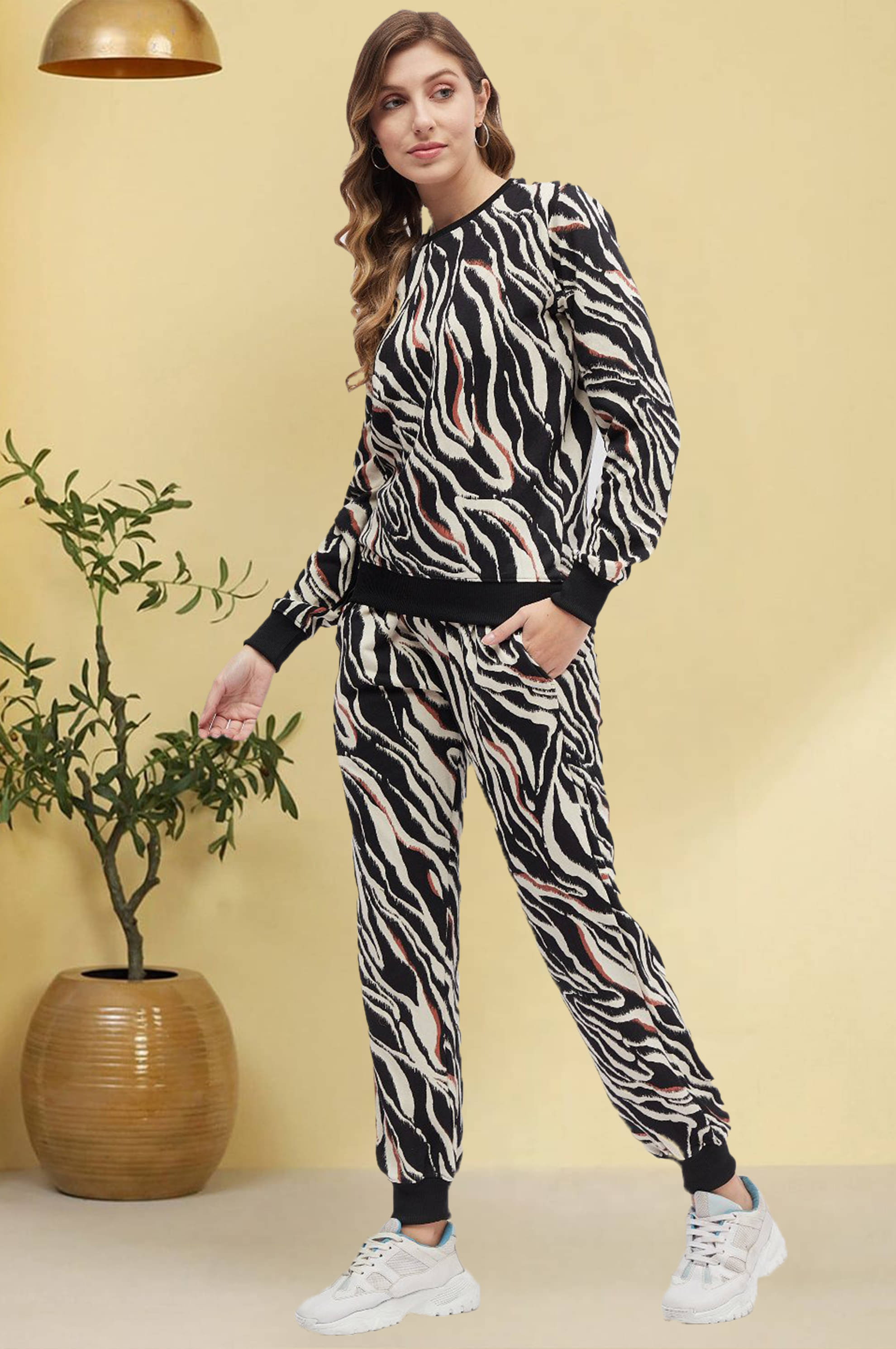     			CUBIQ Multi Cotton Blend Printed Tracksuit - Pack of 1