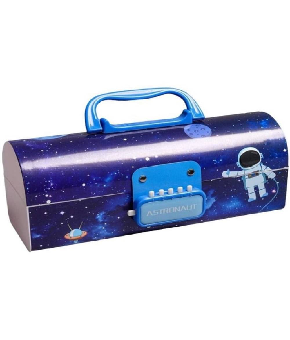 DENFE Plastic Pen Pencil Box Suitcase Style Password Lock Pencil Case Multi-Layer Pencil Box Stationary Organizer Case for Boys Girls Kids (Astronaut-Blue) DENFE Plastic Pen Pencil Box Suitcase Style Password Lock Pencil Case Multi-Layer Pencil Box Stationary Organizer Case for Boys Girls Kids (Astronaut-Blue)