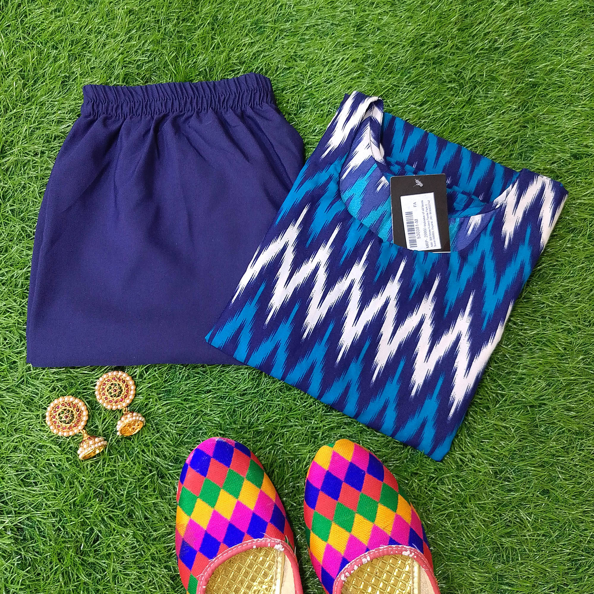 Ethnicbasket Crepe Printed Kurti With Pants Women's Stitched Salwar Suit - Multicolor ( Pack of 1 ) Ethnicbasket Crepe Printed Kurti With Pants Women's Stitched Salwar Suit - Multicolor ( Pack of 1 )