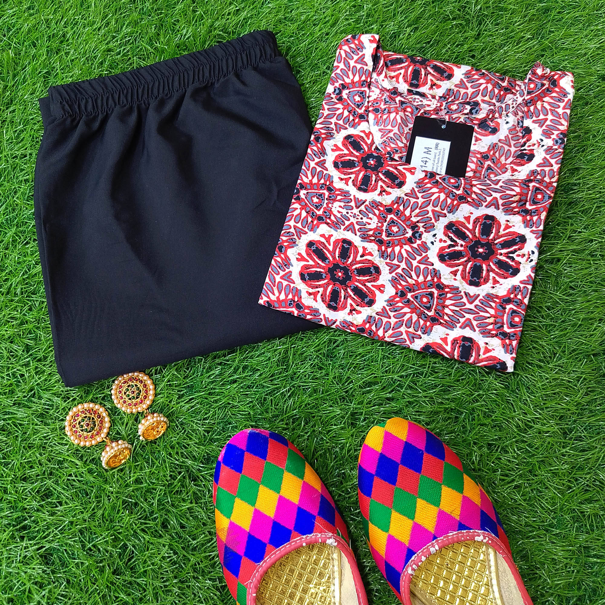 Ethnicbasket Crepe Printed Kurti With Pants Women's Stitched Salwar Suit - Pink ( Pack of 1 )     			Ethnicbasket Crepe Printed Kurti With Pants Women's Stitched Salwar Suit - Pink ( Pack of 1 )