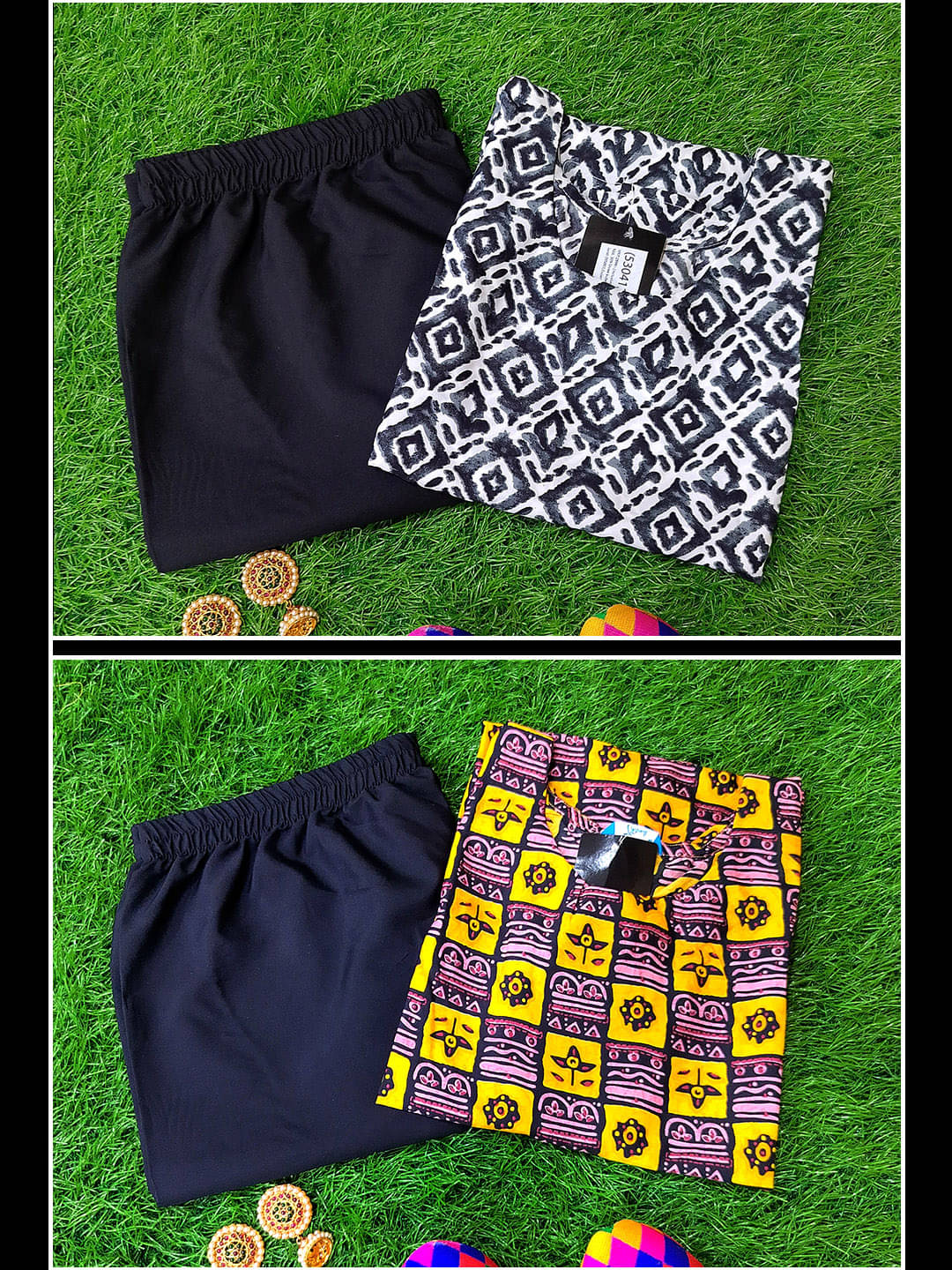 Ethnicbasket Crepe Printed Kurti With Pants Women's Stitched Salwar Suit - Black ( Pack of 2 ) Ethnicbasket Crepe Printed Kurti With Pants Women's Stitched Salwar Suit - Black ( Pack of 2 )