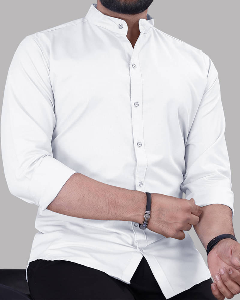     			Eyebogler Cotton Blend Regular Fit Solids Full Sleeves Men's Casual Shirt - White ( Pack of 1 )