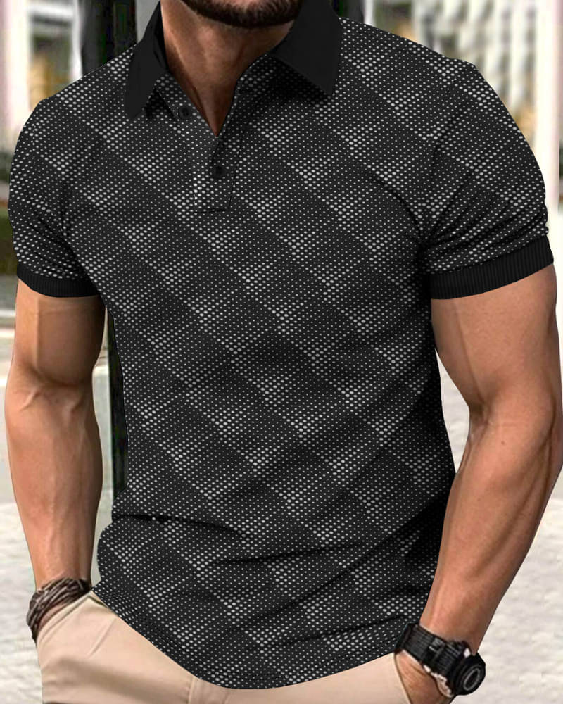     			Eyebogler Polyester Regular Fit Self Design Half Sleeves Men's Round T-Shirt - Black ( Pack of 1 )