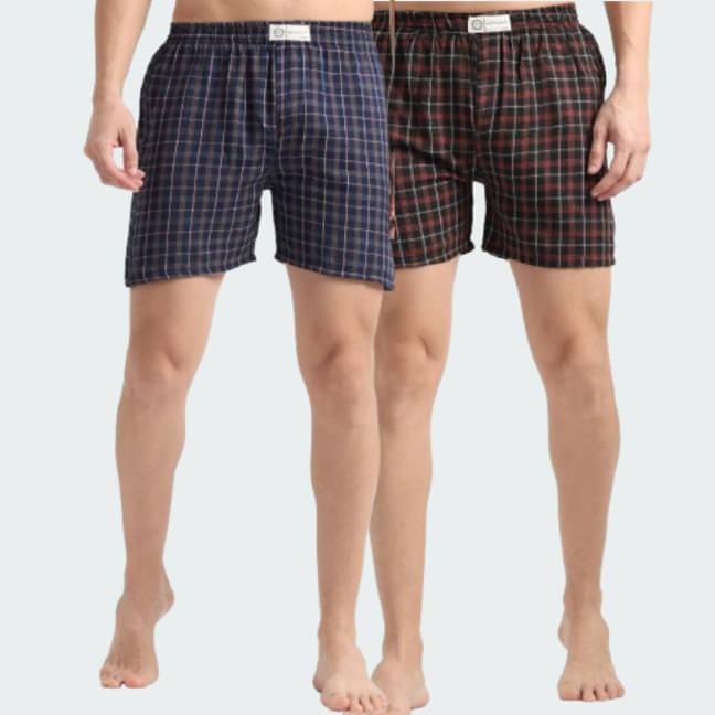 HETIRES Pack of 2 Cotton Blend Boxers For Men's ( Multi ) HETIRES Pack of 2 Cotton Blend Boxers For Men's ( Multi )