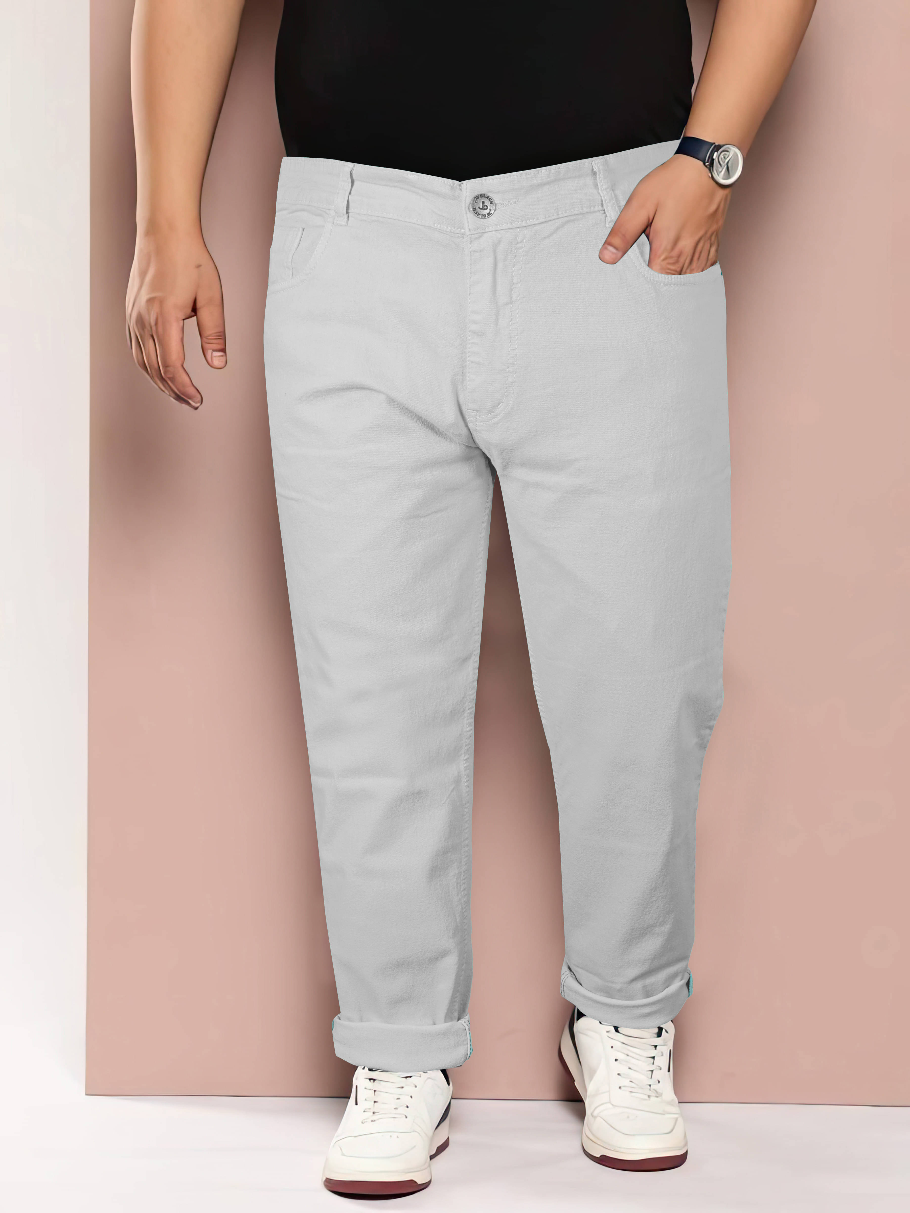 JB JUST BLACK Regular Fit Basic Men's Jeans - Grey ( Pack of 1 ) JB JUST BLACK Regular Fit Basic Men's Jeans - Grey ( Pack of 1 )