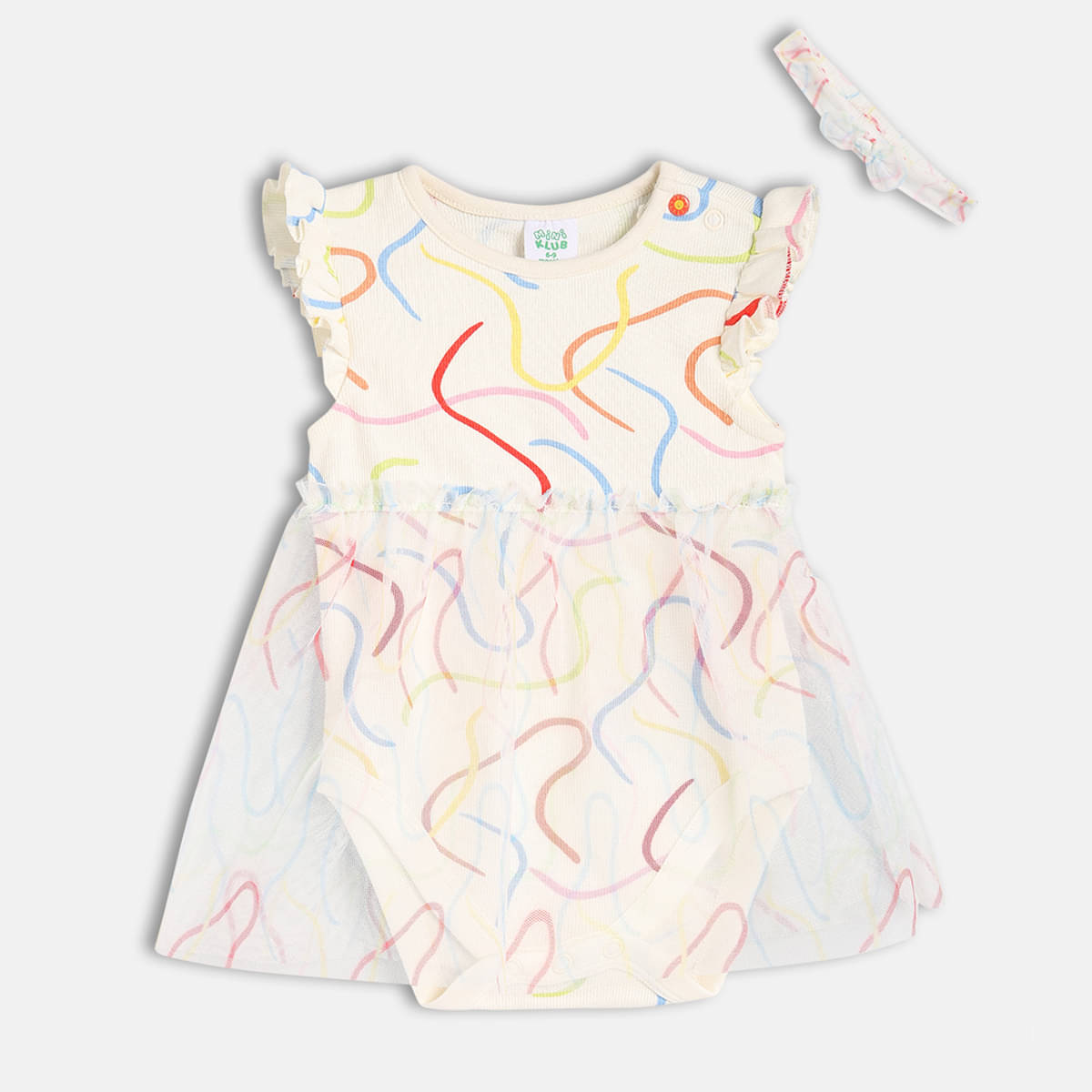     			MINI KLUB Pack of 1 Baby Girls Cotton Bodysuit ( White )