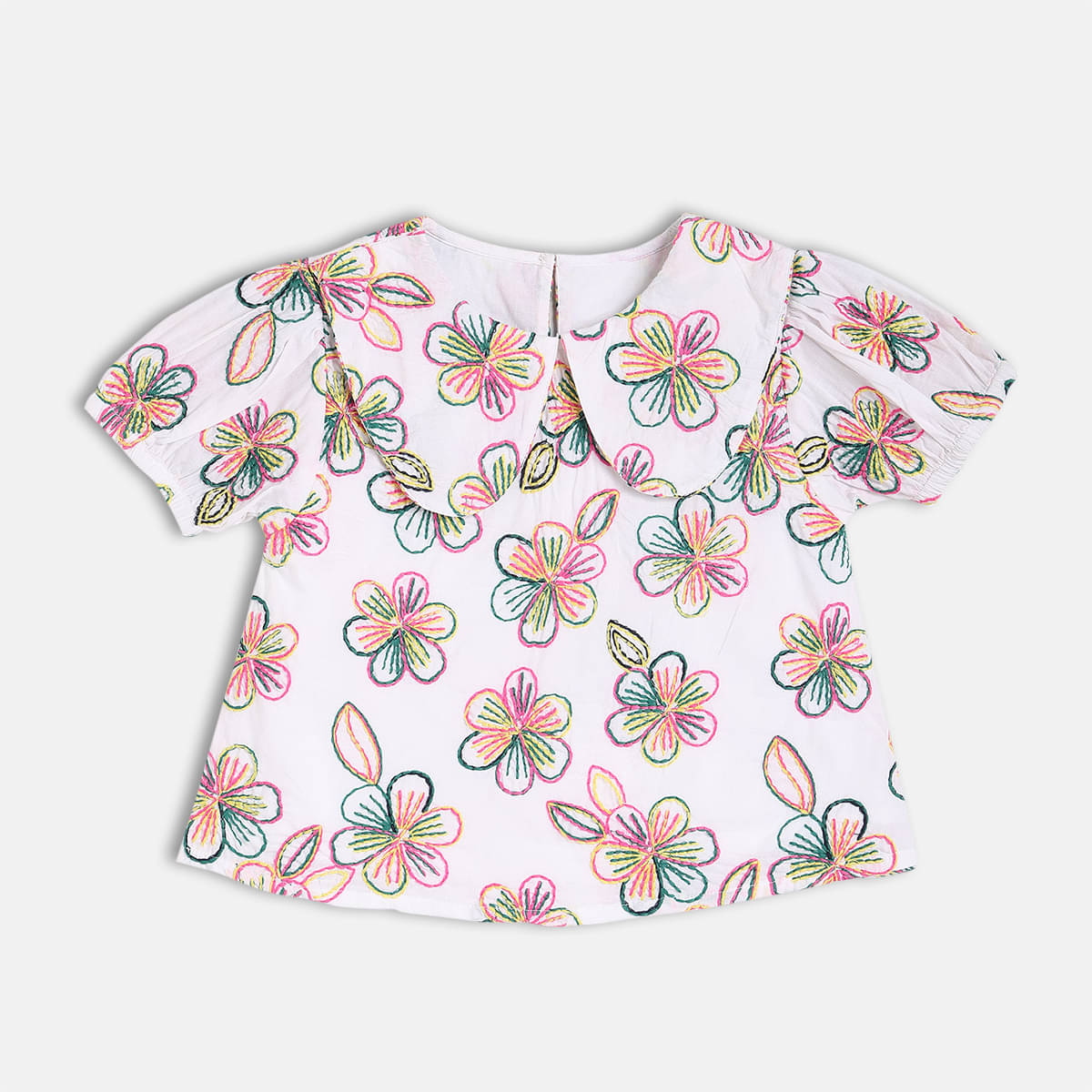     			MINI KLUB Pack of 1 Girls Cotton Top ( White )