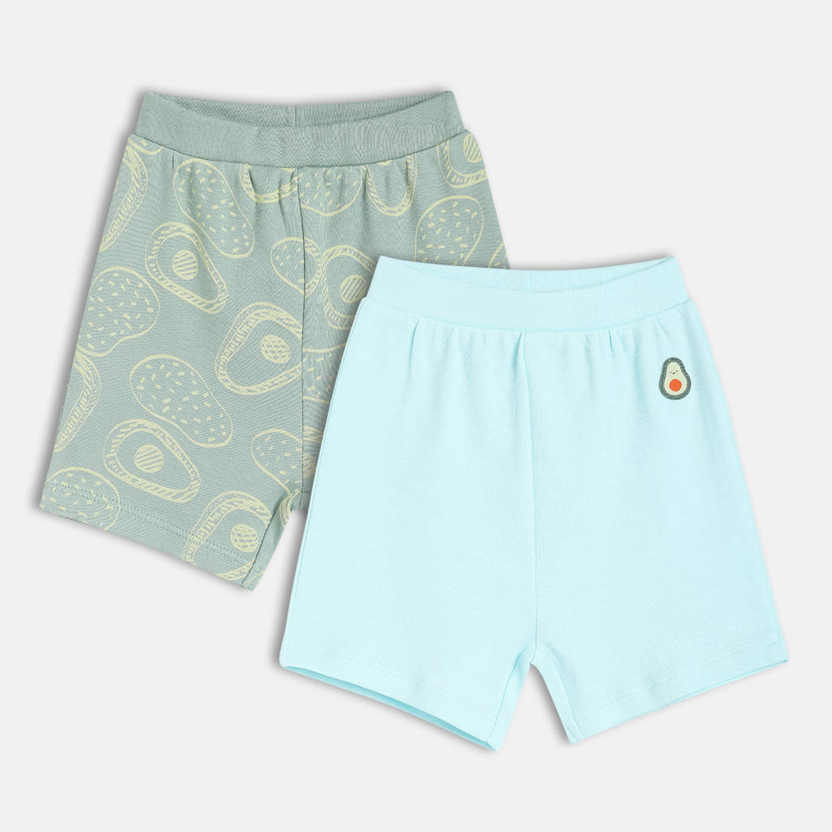     			MINI KLUB Pack of 2 Cotton Shorts For Baby Boys ( Multicolor 1 )