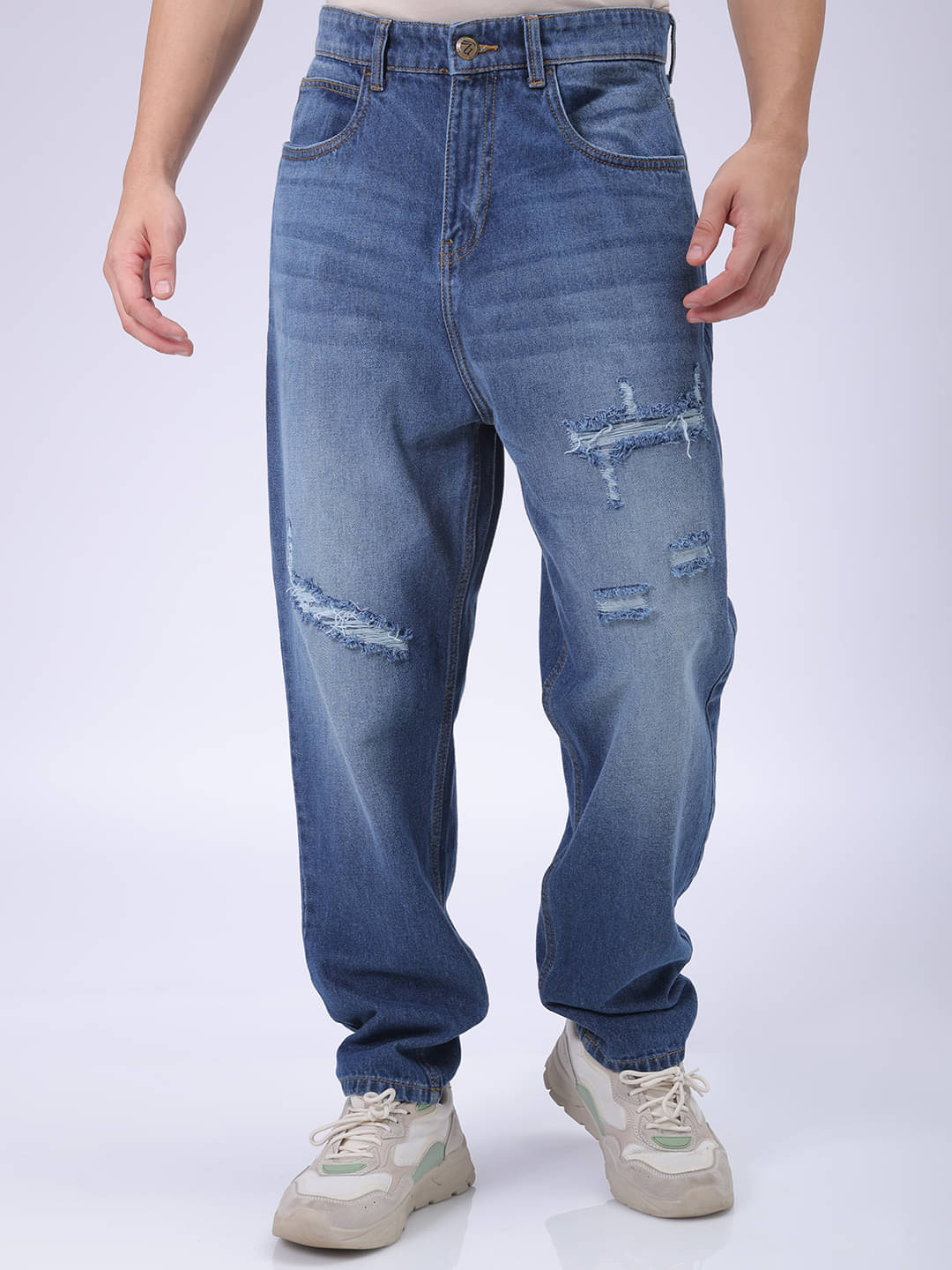     			The Indian Garage Co. Distressed Men's Jeans - Blue ( Pack of 1 )