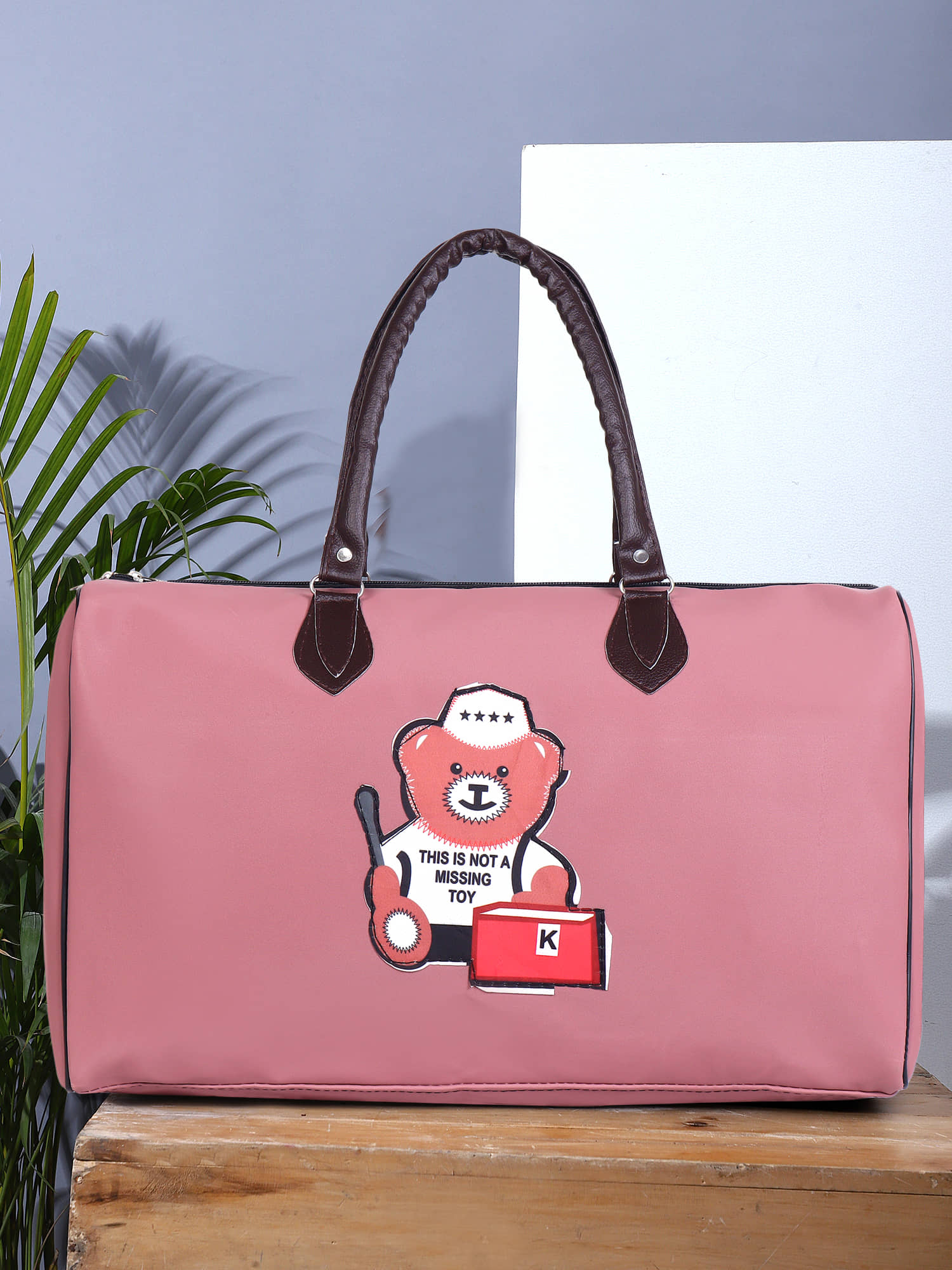 ASTUTE 10 Ltr Folding Travel Duffle & Shoulder Bag Large - Pink