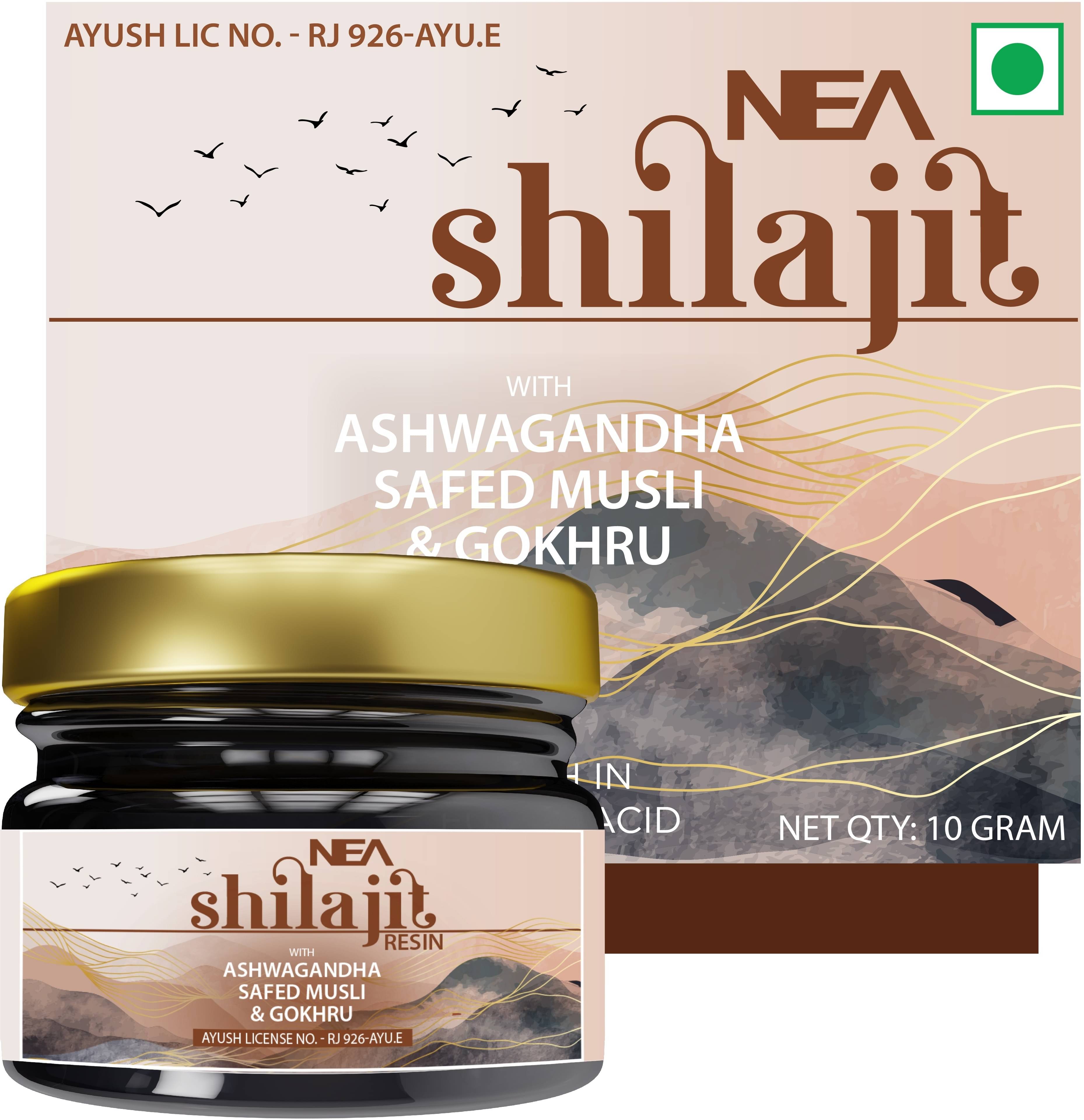     			Nea Ayurvedic Pure Shilajit Resin + Ashwagandha, Safed Musli, Gokhru