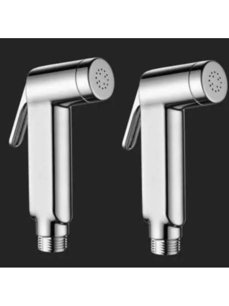 Bathfax ABS Silver Marc Health Faucet Head Only 2pcs Plastic(ABS) Health Faucet (Water Sprayer)