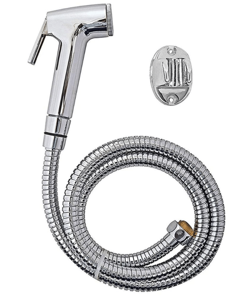 Bathfax Conty Health Faucet with 1m Hose Pipe and Hook Plastic(ABS) Health Faucet (Water Sprayer)