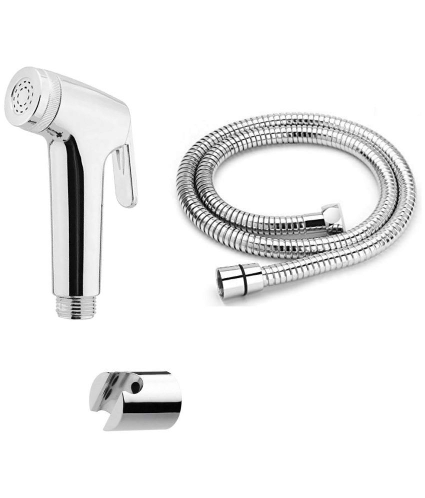 Bathfax Supreme Health Faucet with 1 m Hose pipe and Hook Plastic(ABS) Health Faucet (Water Sprayer)