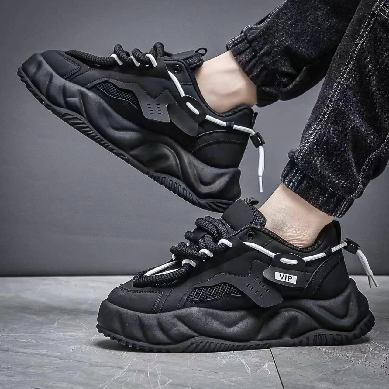     			Brothers Gift Trendy Sneakers  Shoes For Men Black Men's Lifestyle Shoes