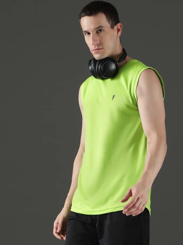 EPPE Pack of 1 Polyester Gym Vest For Men ( Light Green ) EPPE Pack of 1 Polyester Gym Vest For Men ( Light Green )