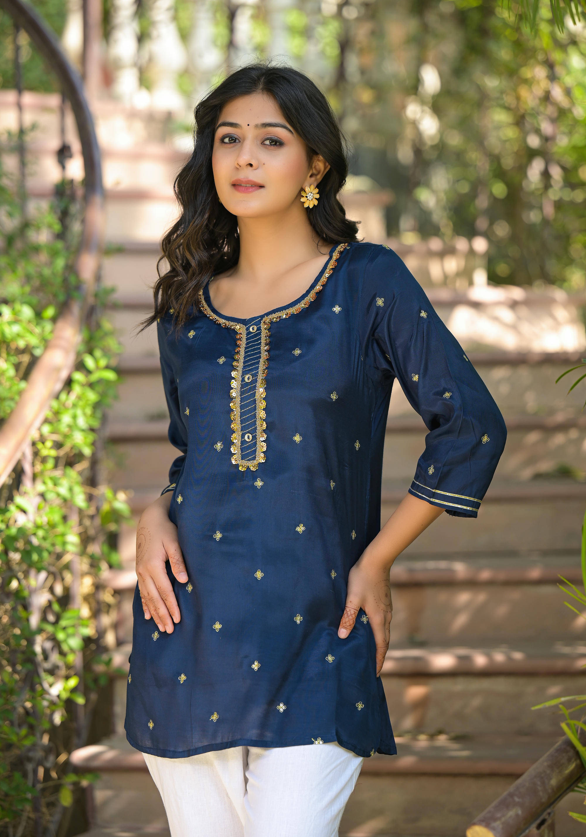 Juniper Women's Viscose Tunic ( Blue ) Juniper Women's Viscose Tunic ( Blue )