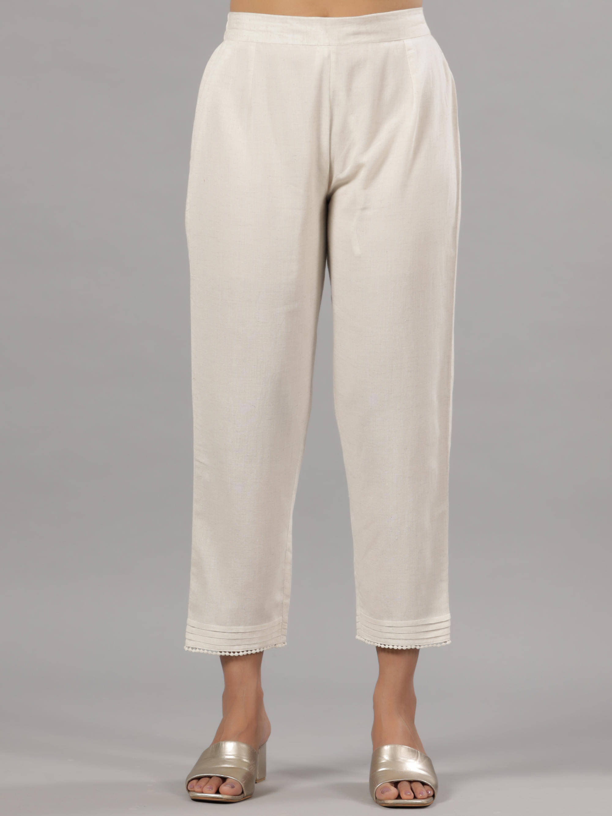     			Juniper Pack of 1 Rayon Regular Women's Casual Pants ( Beige )