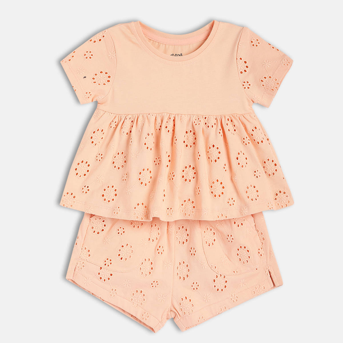     			MINI KLUB Pack of 1 Baby Girls Cotton Top With Shorts ( Pink )