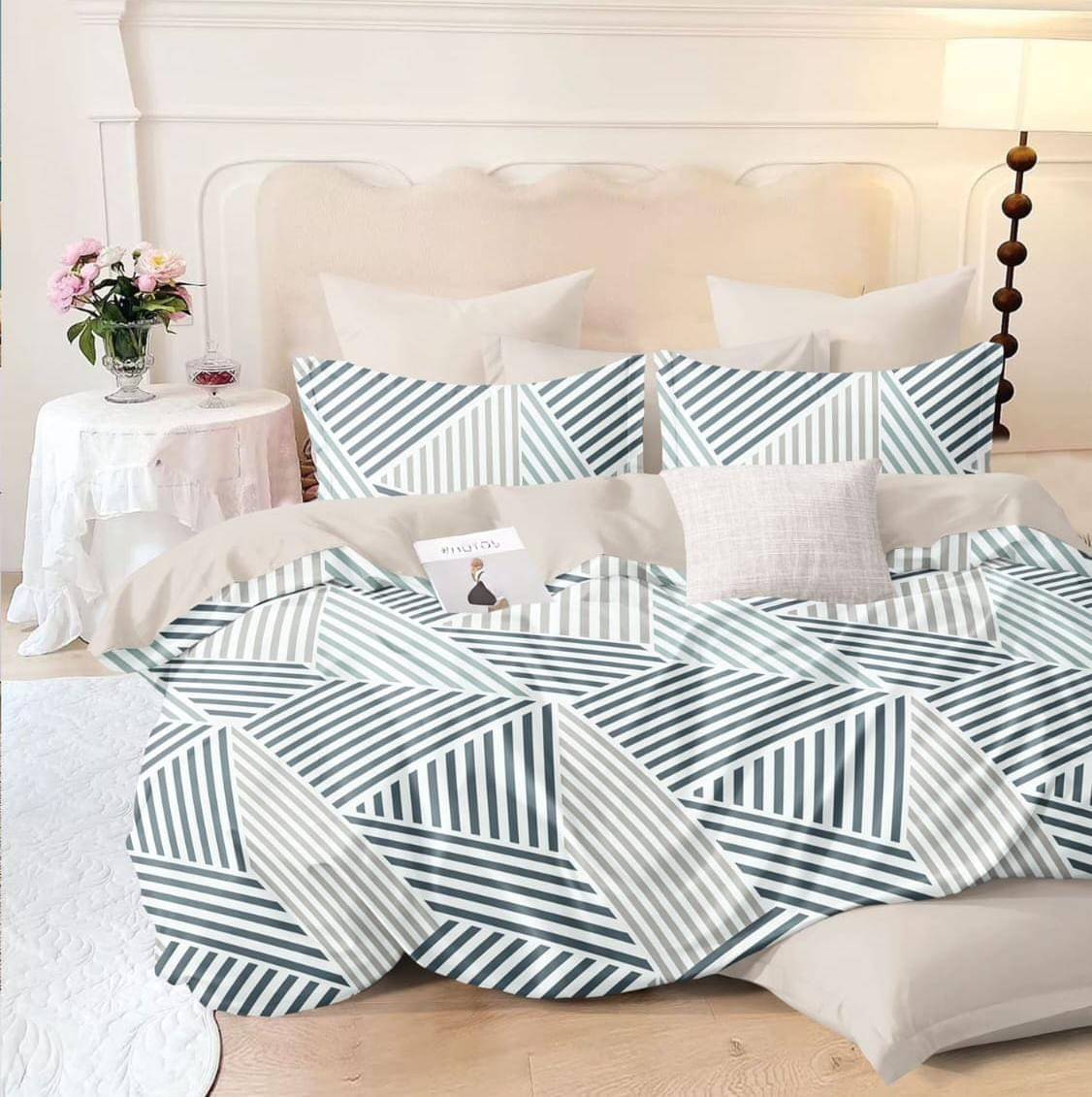     			NeLeo Poly Cotton 1 Double Queen Bedsheet with 2 Pillow Covers ( Light Blue )