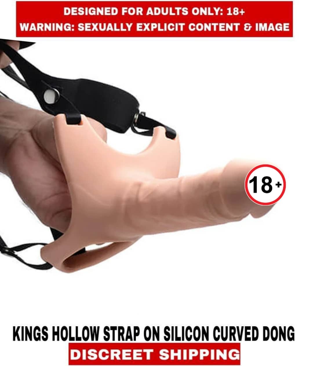 New L U X Y Hollow Strap-On Dildo Silicon And Curved Dong Strap-On Male Sexy Toy For Men