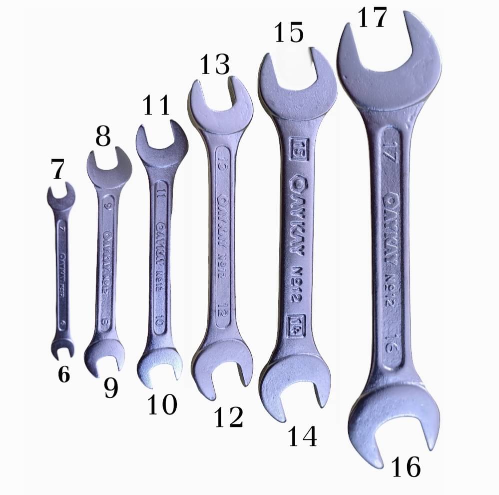 Oaykay Tools Open End Spanner Set of 6 Pc Oaykay Tools Open End Spanner Set of 6 Pc