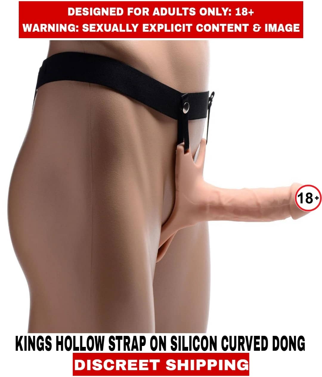 Sexual Wellness Men's Sex Toys L U X Y Hollow Strap-On Dildo Silicon And Curved Dong Strap-On For Men