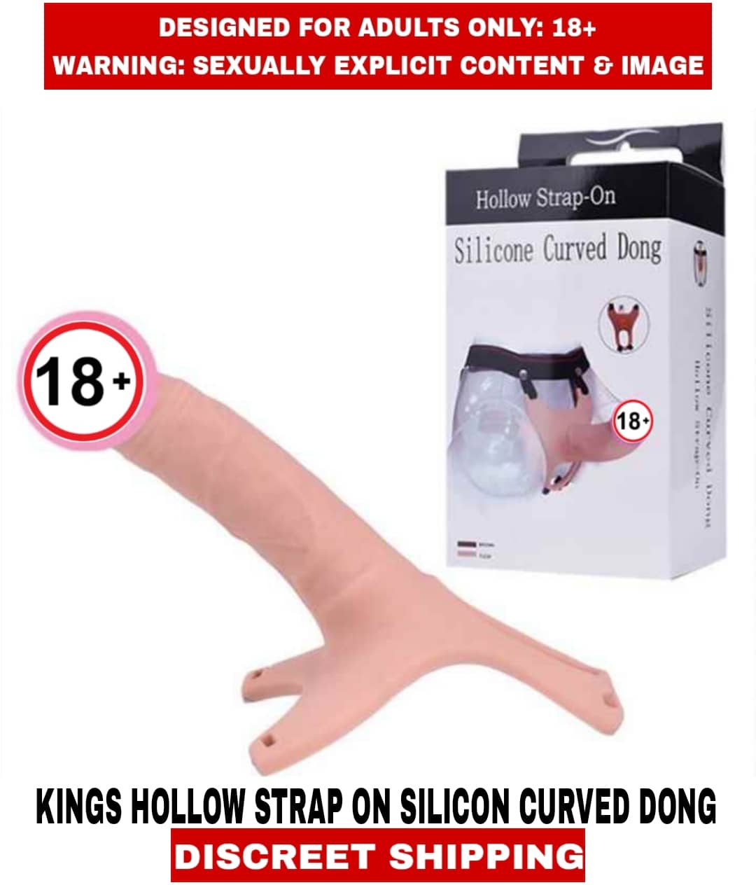 Sexual Wellness Men's Sex Toys L U X Y Hollow Strap-On Dildo Silicon And Curved Dong Strap-On For Men