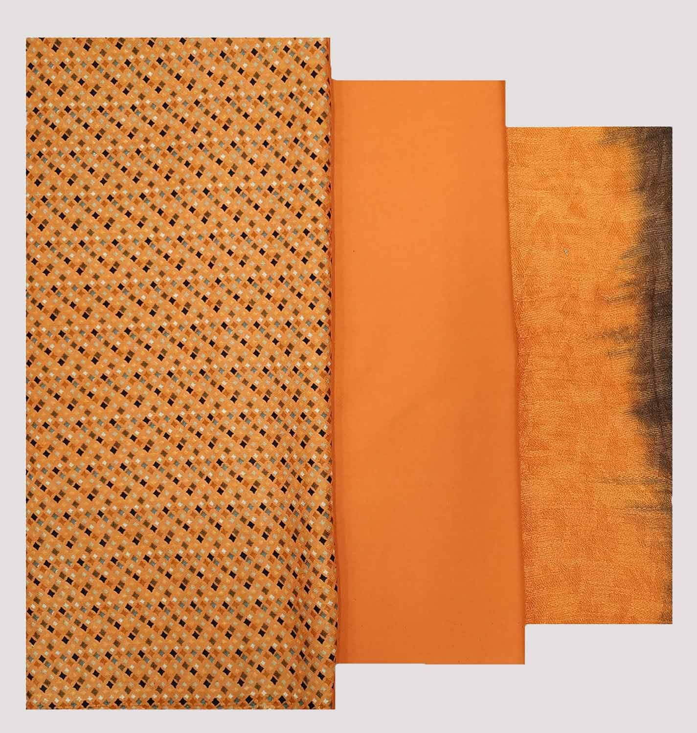 Soul Essence Unstitched Cotton Printed Dress Material - Orange ( Pack of 1 ) Soul Essence Unstitched Cotton Printed Dress Material - Orange ( Pack of 1 )