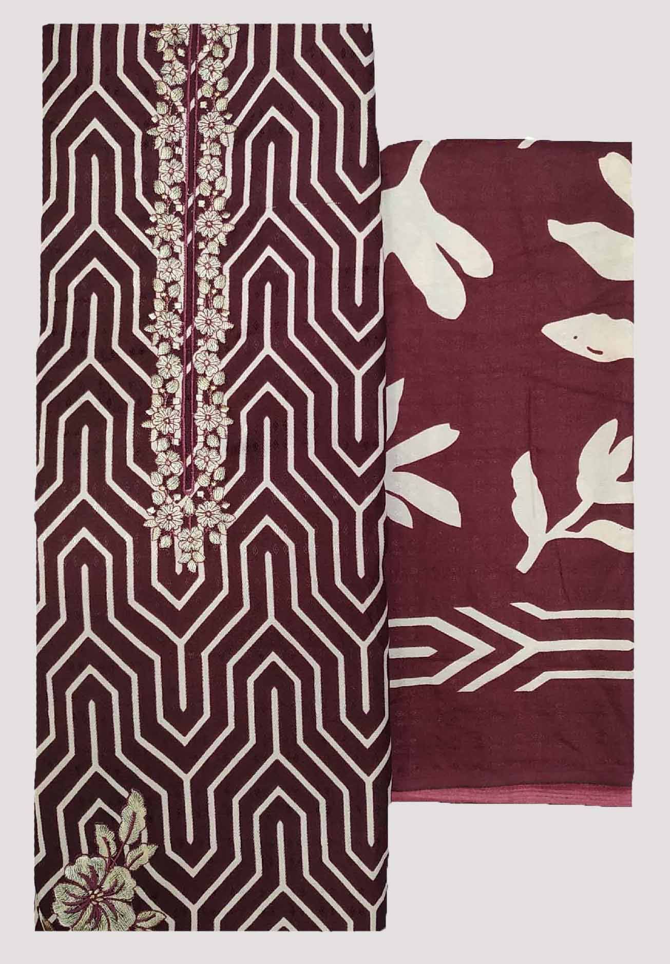     			Soul Essence Unstitched Woollen Printed Dress Material - Purple ( Pack of 1 )