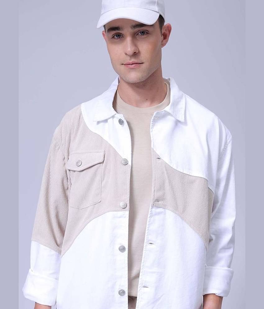 The Indian Garage Co. Cotton Men's Casual Jacket - White ( Pack of 1 )