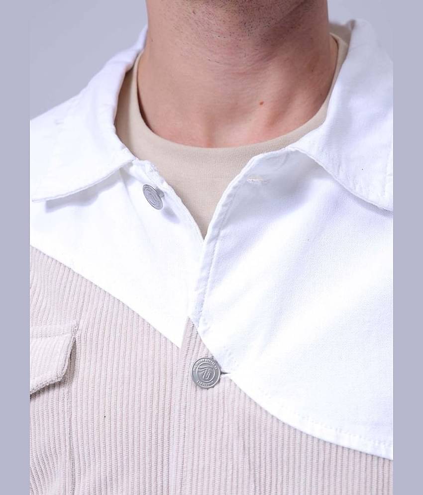 The Indian Garage Co. Cotton Men's Casual Jacket - White ( Pack of 1 )