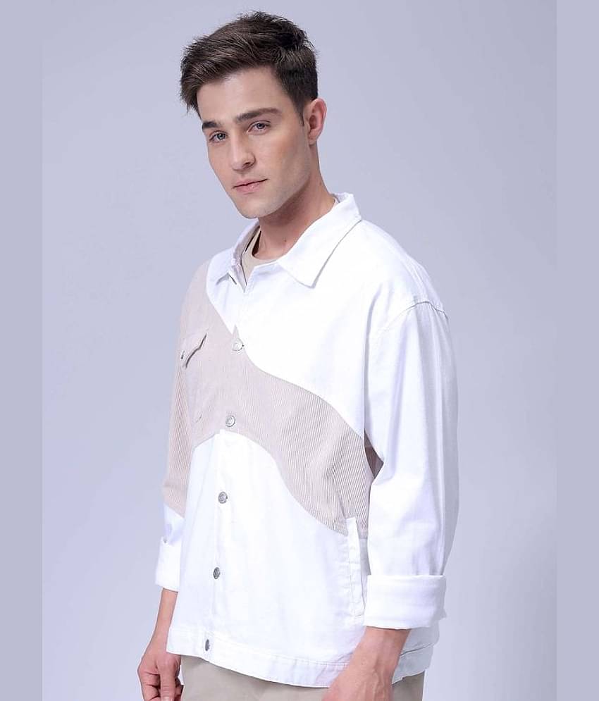 The Indian Garage Co. Cotton Men's Casual Jacket - White ( Pack of 1 )