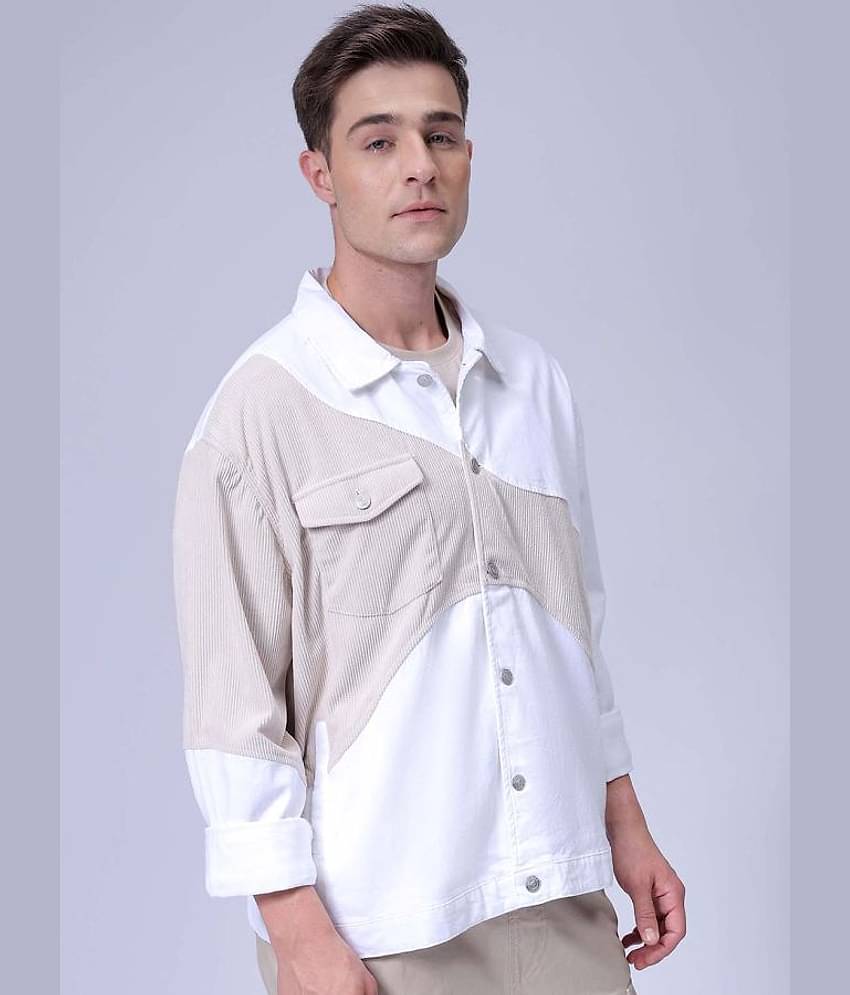 The Indian Garage Co. Cotton Men's Casual Jacket - White ( Pack of 1 )