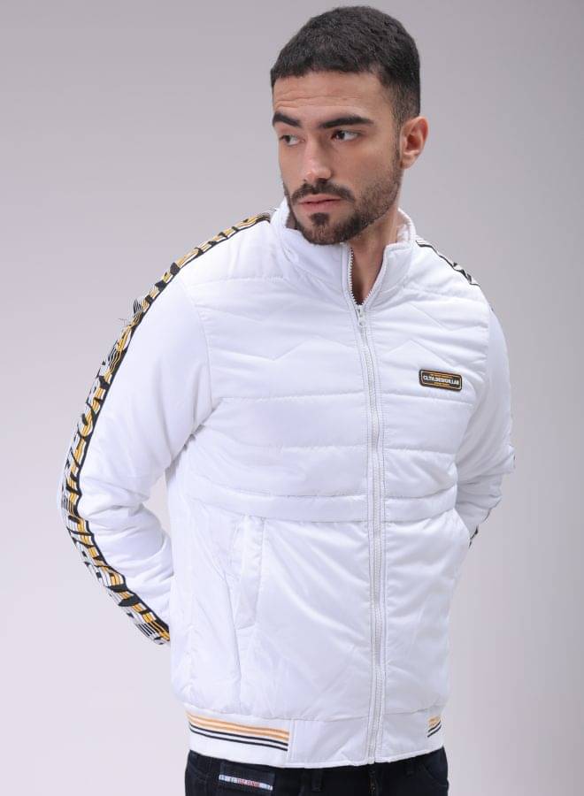 The Indian Garage Co. Polyester Men's Puffer Jacket - White ( Pack of 1 ) The Indian Garage Co. Polyester Men's Puffer Jacket - White ( Pack of 1 )